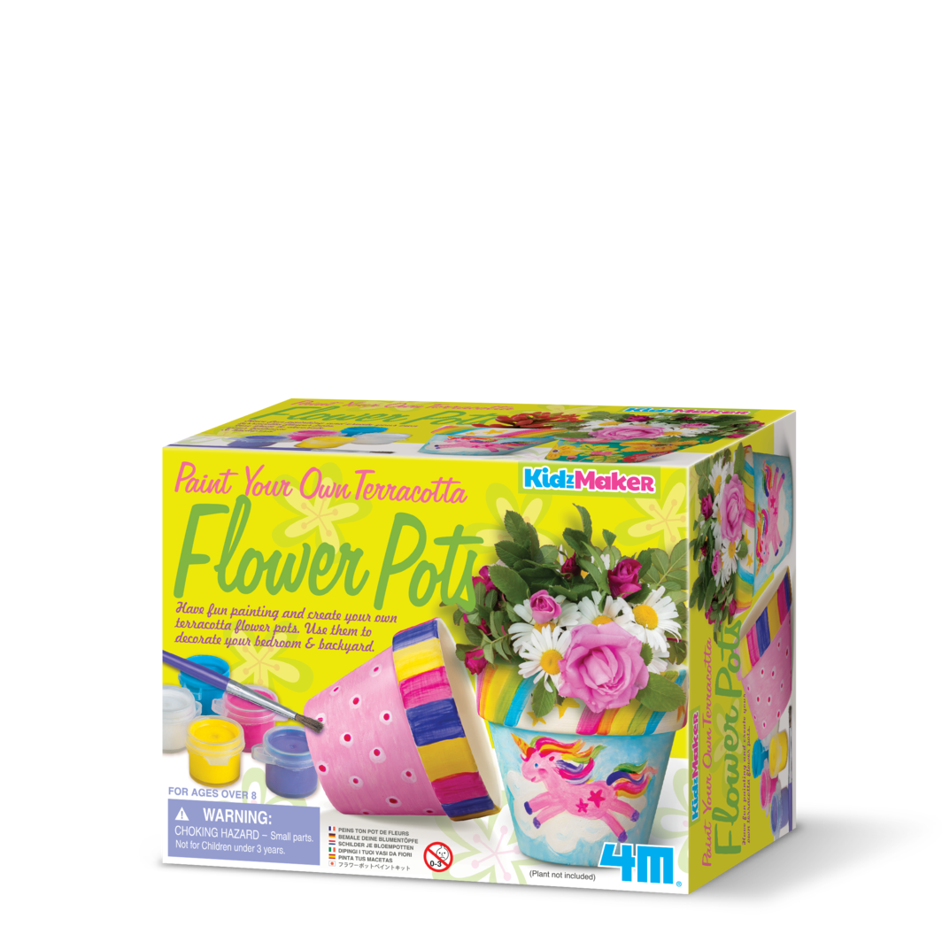 4M KidzMaker Paint Your Own Terracotta Flower Pots