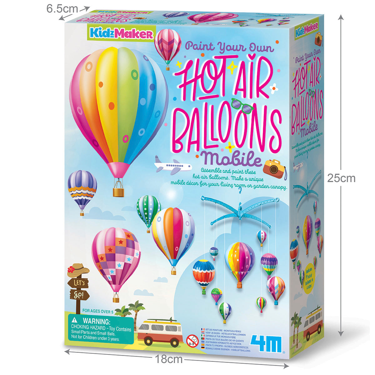 4M KidzMaker Hot Air Balloons Mobile