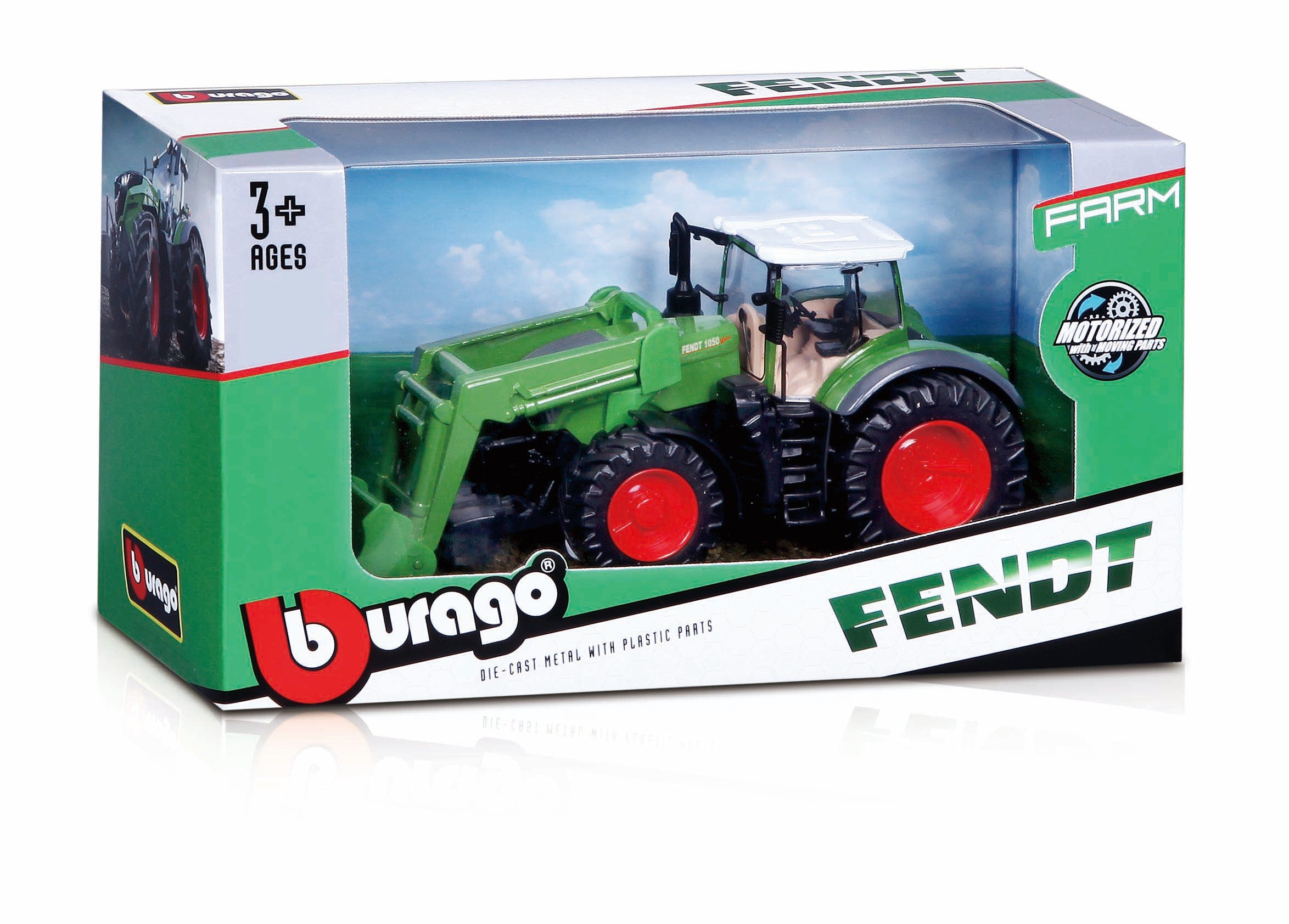 Bburago 10cm Tractor With Front Loader Fendt