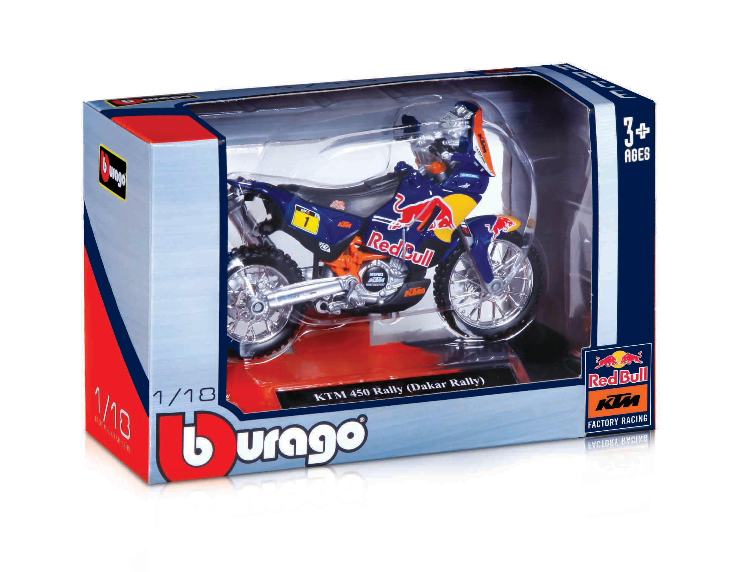 Bburago 1:18 Wrb Ktm Racing Motorcycle Assorted Styles