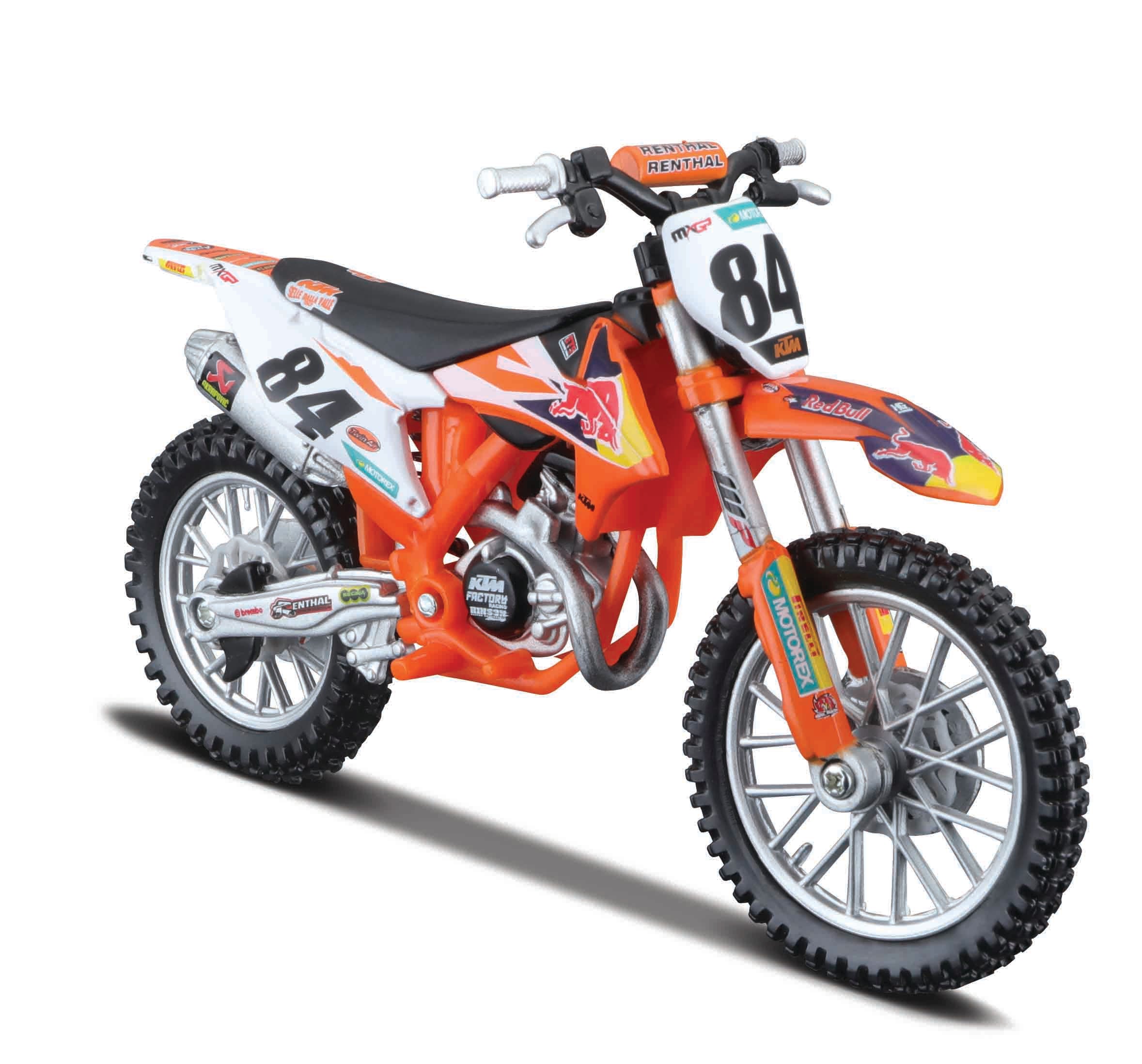 Bburago 1:18 Wrb Ktm Racing Motorcycle Assorted Styles