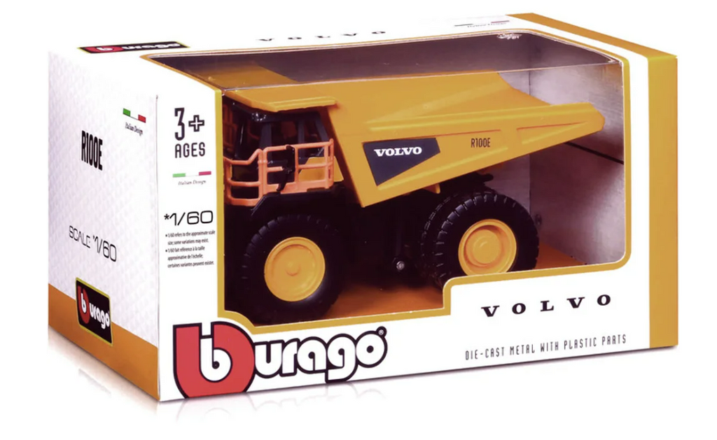 Volvo R100e Model Bburago 1:60 Volvo R100E Rigid Hauler – Toyworld NZ