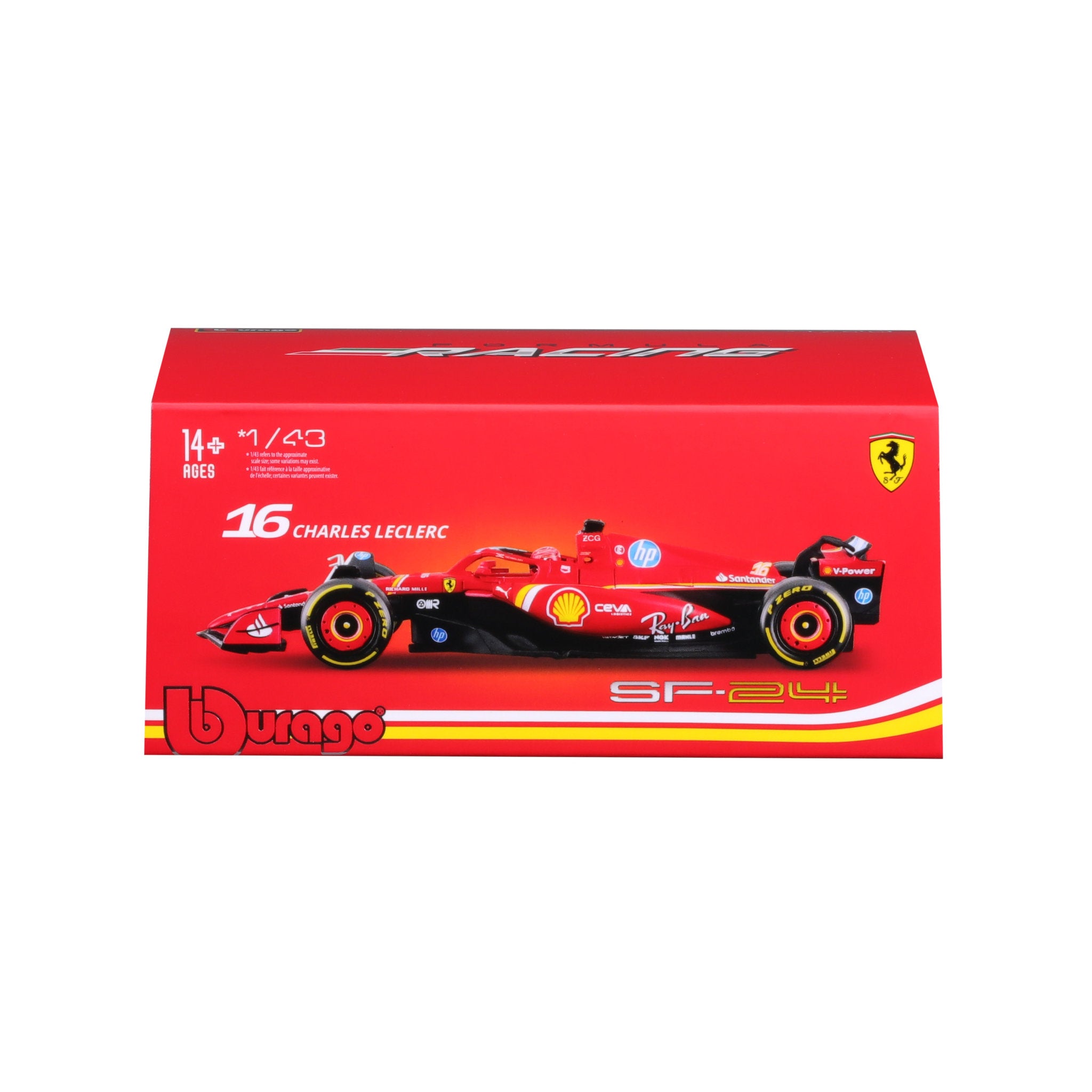 Bburago 1:43 2024 F1 Ferarri SF24 #16 Leclerc