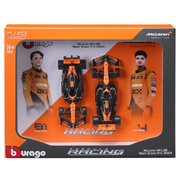 Bburago 1:43 2024 McLaren MCL38 Miami Grand Prix Set - #4 Norris & #81 Piastri