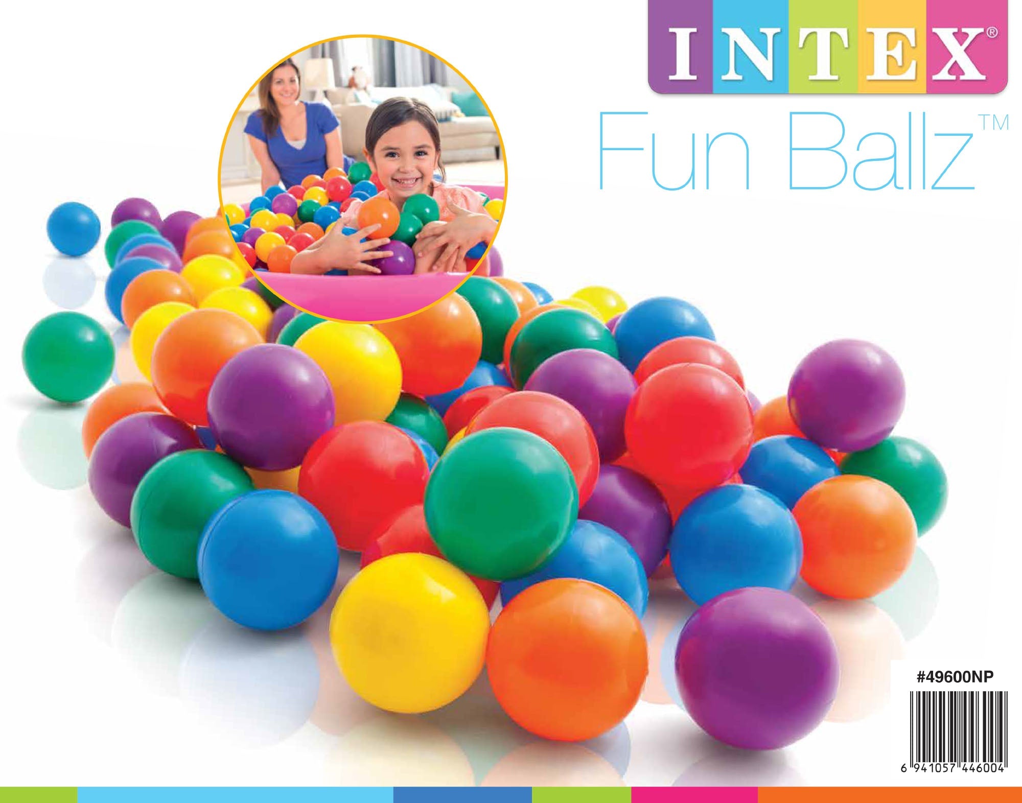 Intex 49600 8cm Fun Balls 100 Pack