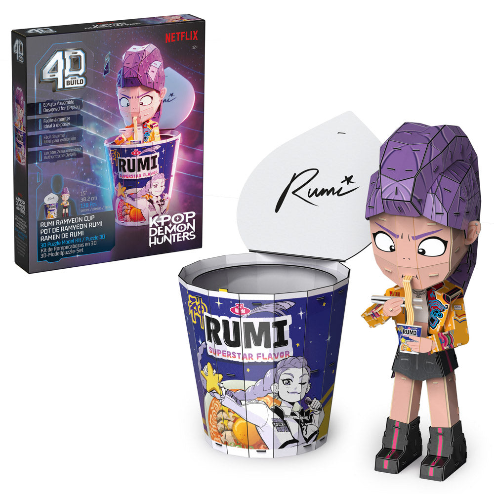 4D Build KPop Demon Hunters Rumi Noodle Cup Craft.