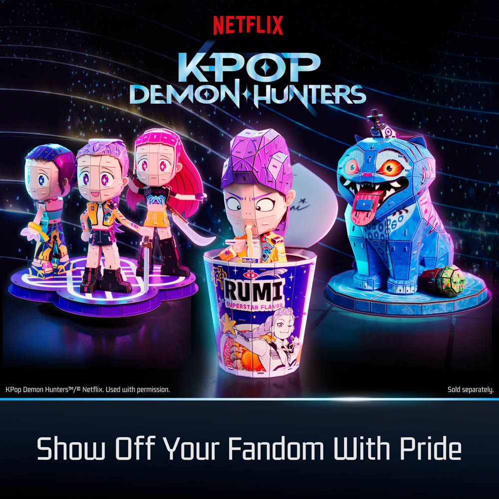 4D Build KPop Demon Hunters Rumi Noodle Cup Craft.
