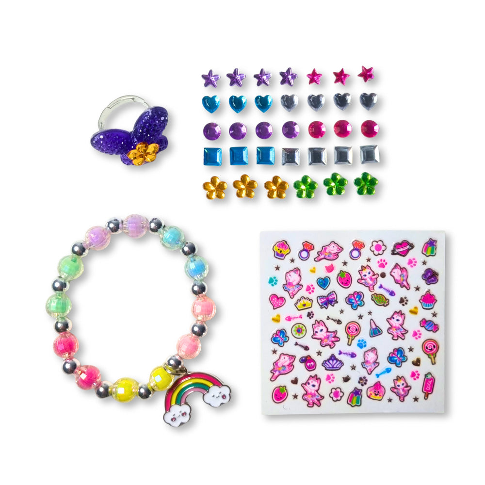 4Girlz Stick-on Jewellery, Bracelet & ring Set