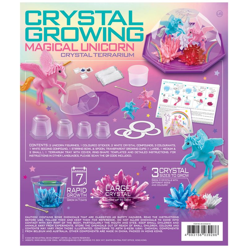 4M Crystal Growing Magical Unicorn Crystal Terrarium