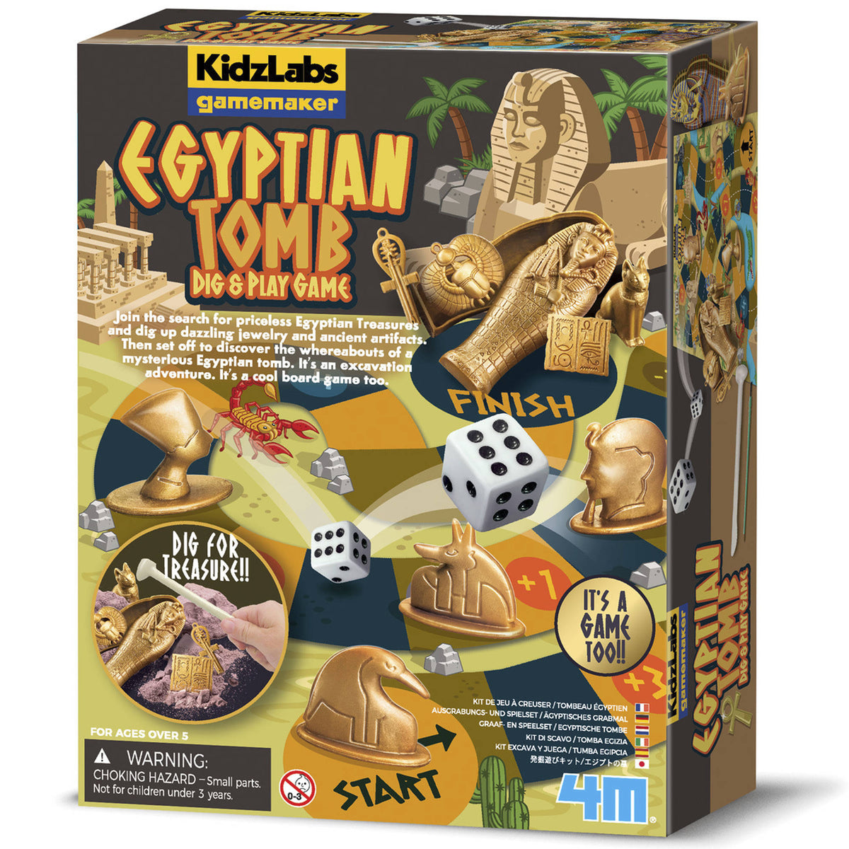 4M KidzLabs Gamemaker Egyptian Tomb Dig & Play Game Kit.