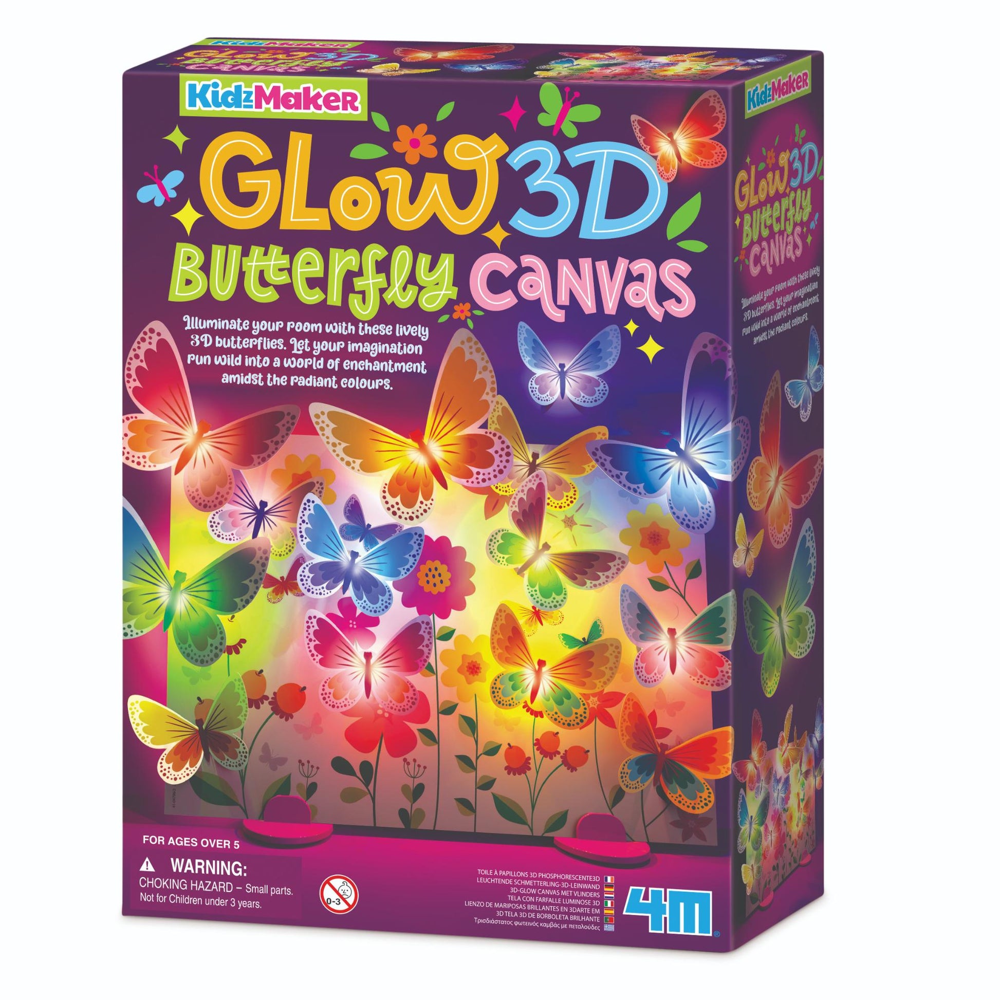 4M 3D Glow Butterfly Canvas - Toyworld NZ