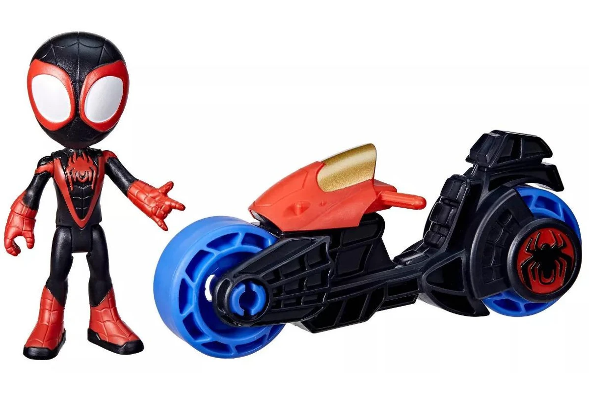 Marvel Spidey and His Amazing Friends Miles Morales Spin Motorcycle and Figure