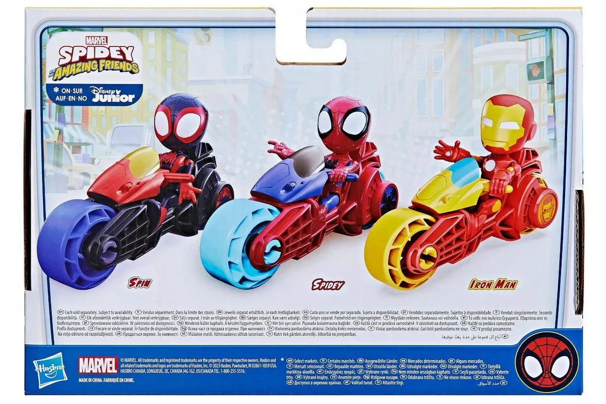 Marvel Spidey and His Amazing Friends Miles Morales Spin Motorcycle and Figure
