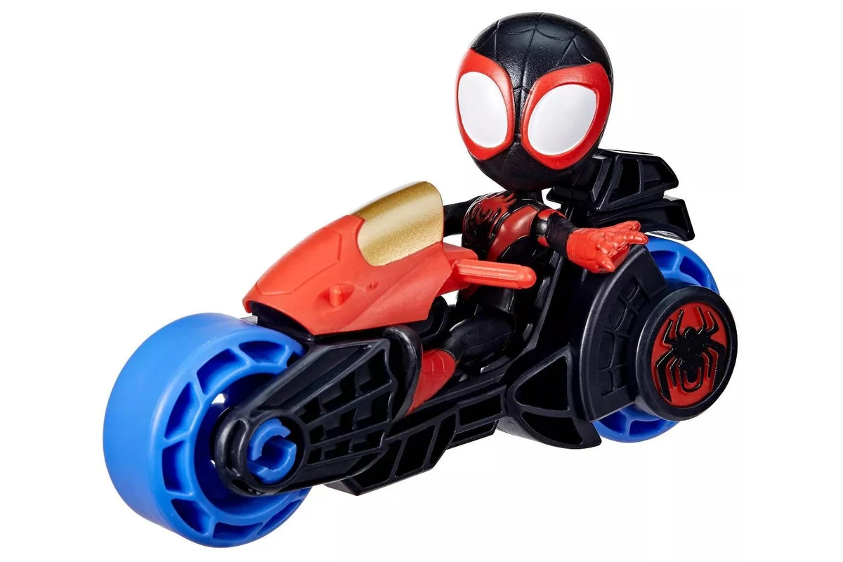 Marvel Spidey and His Amazing Friends Miles Morales Spin Motorcycle and Figure