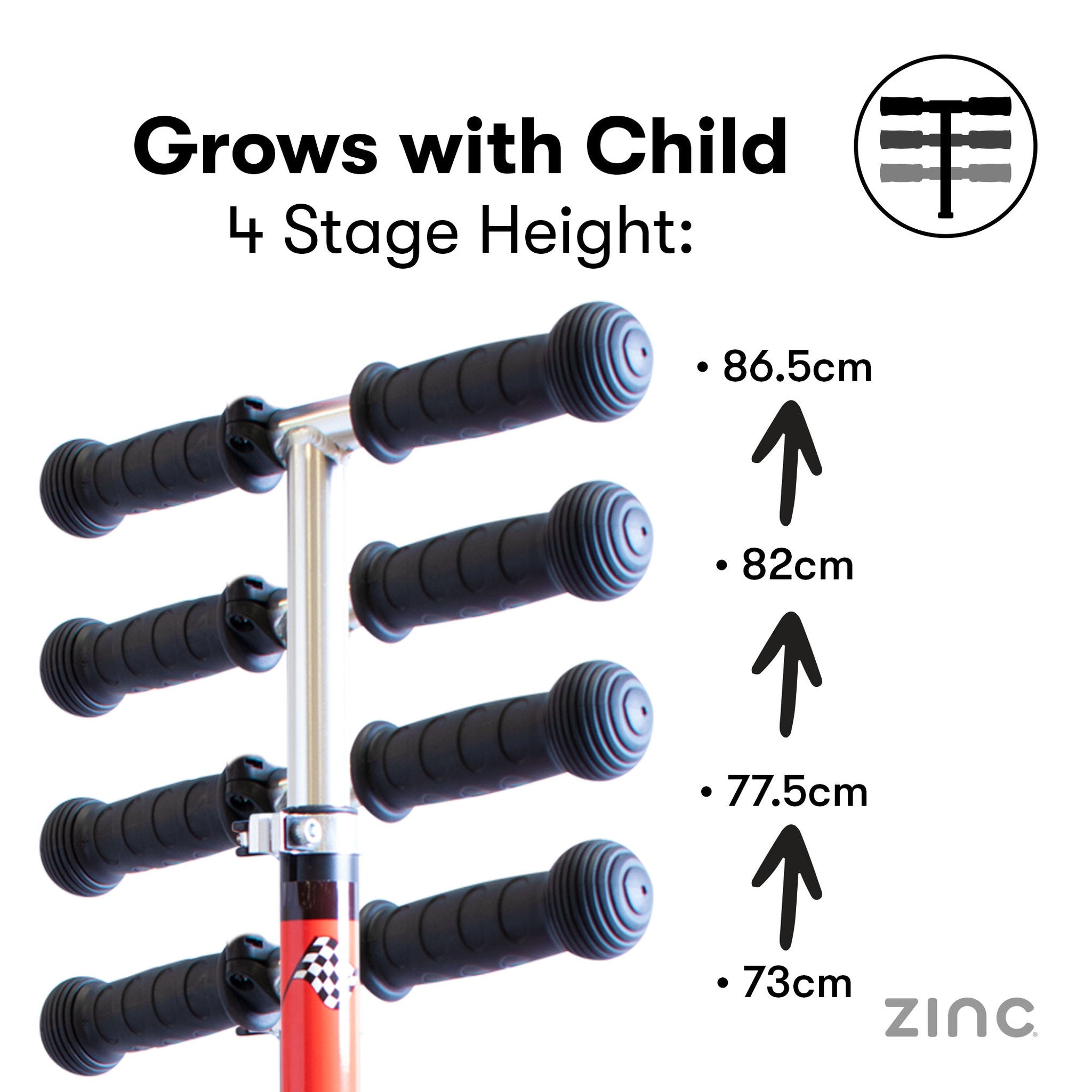 Zinc Motion Explorer 3 Wheel Scooter Race Car