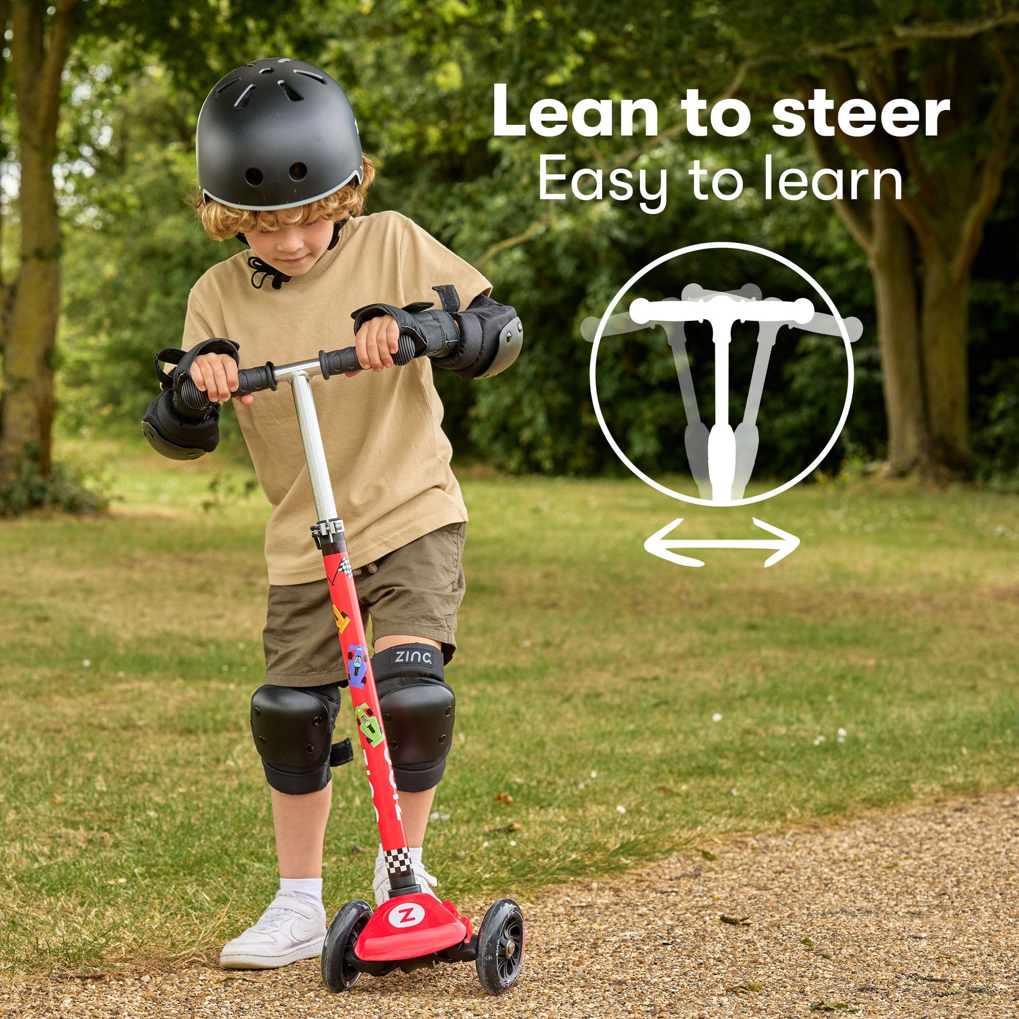 Zinc Motion Explorer 3 Wheel Scooter Race Car