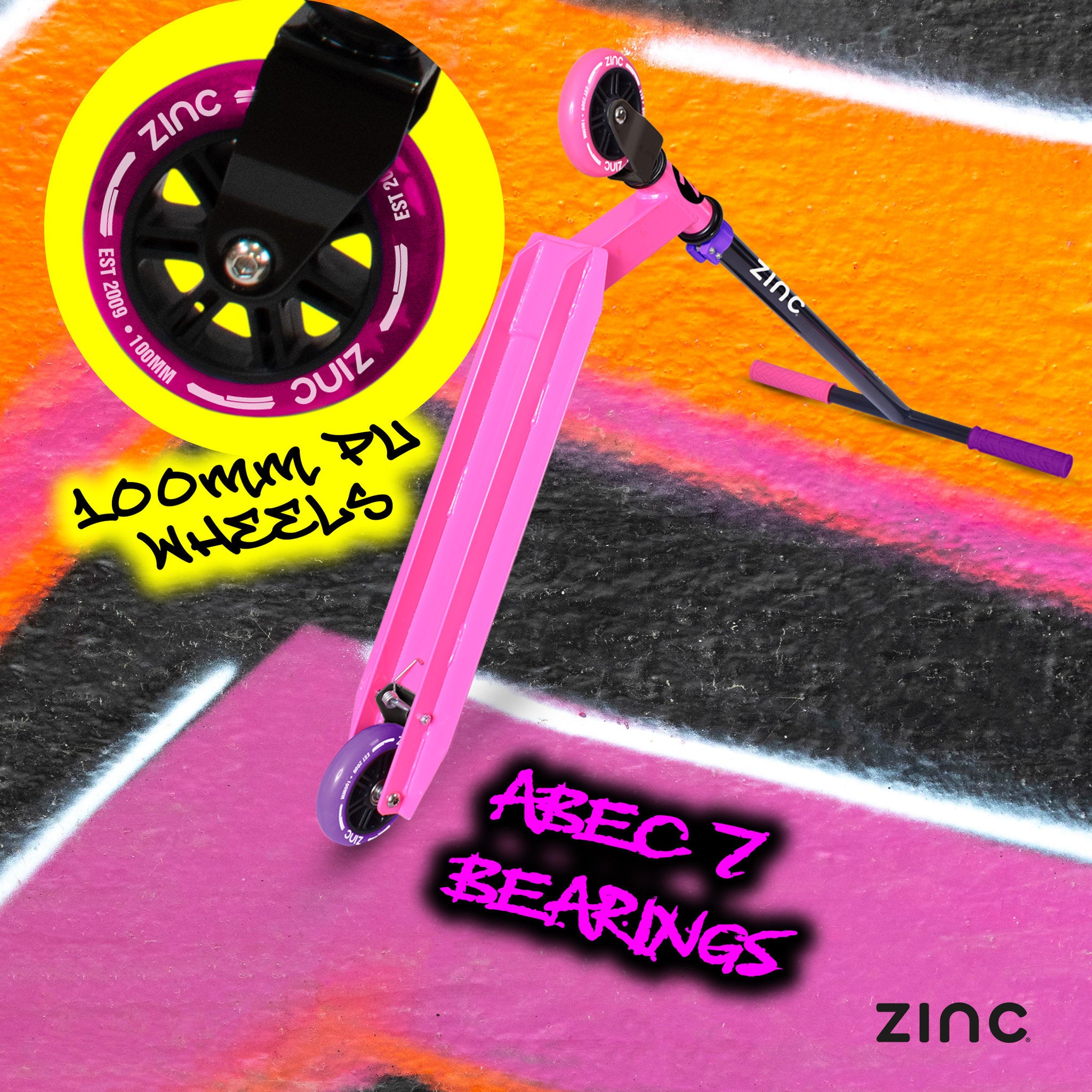 Zinc Detour 2.0 Stunt Scooter - Pink