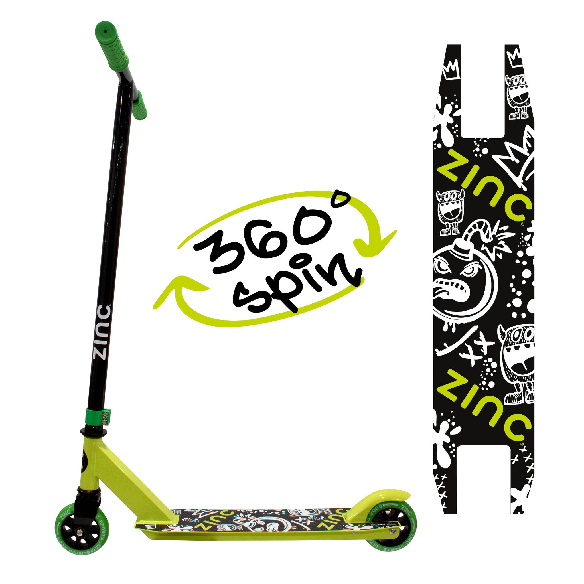 Zinc Detour 2.0 Stunt Scooter - Green