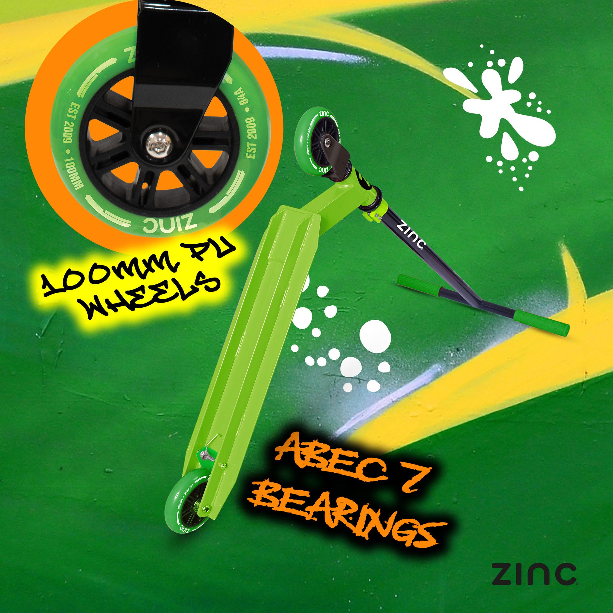 Zinc Detour 2.0 Stunt Scooter - Green