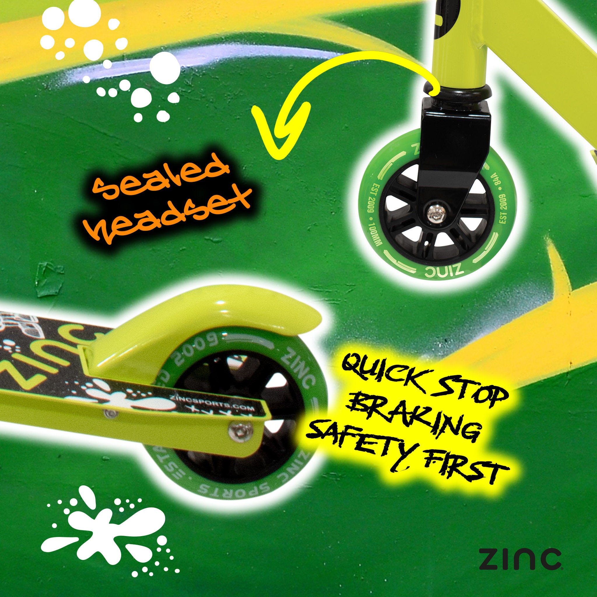Zinc Detour 2.0 Stunt Scooter - Green