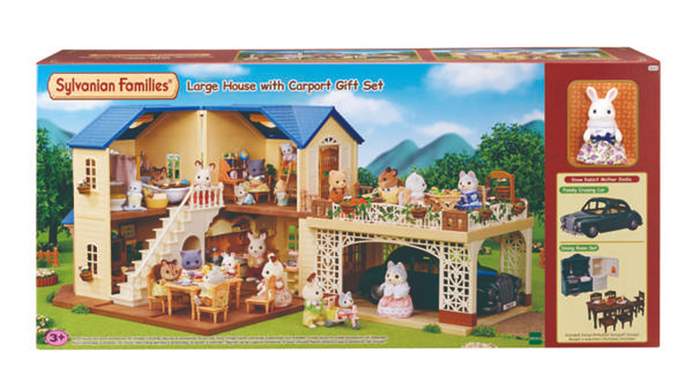 Sylvanian Families Large House With Carport Gift Set Toyworld NZ
