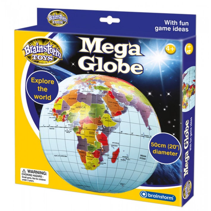 Brainstorm Toys Inflatable MEGA Globe 50cm - Toyworld NZ