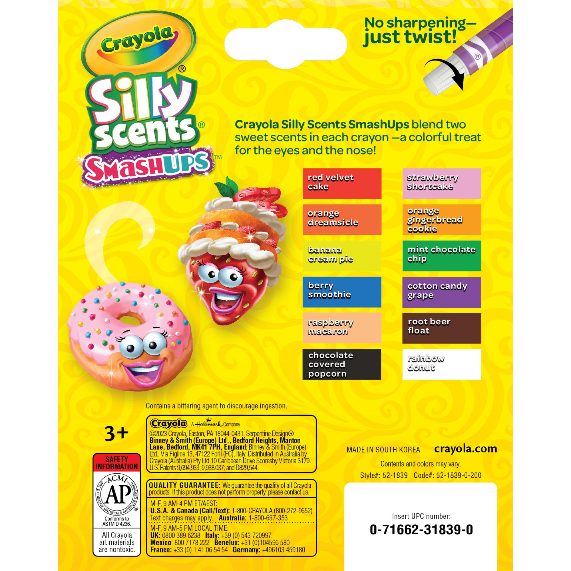 Crayola Silly Scents Smash Ups Mini Twistables Crayons 12 Pack
