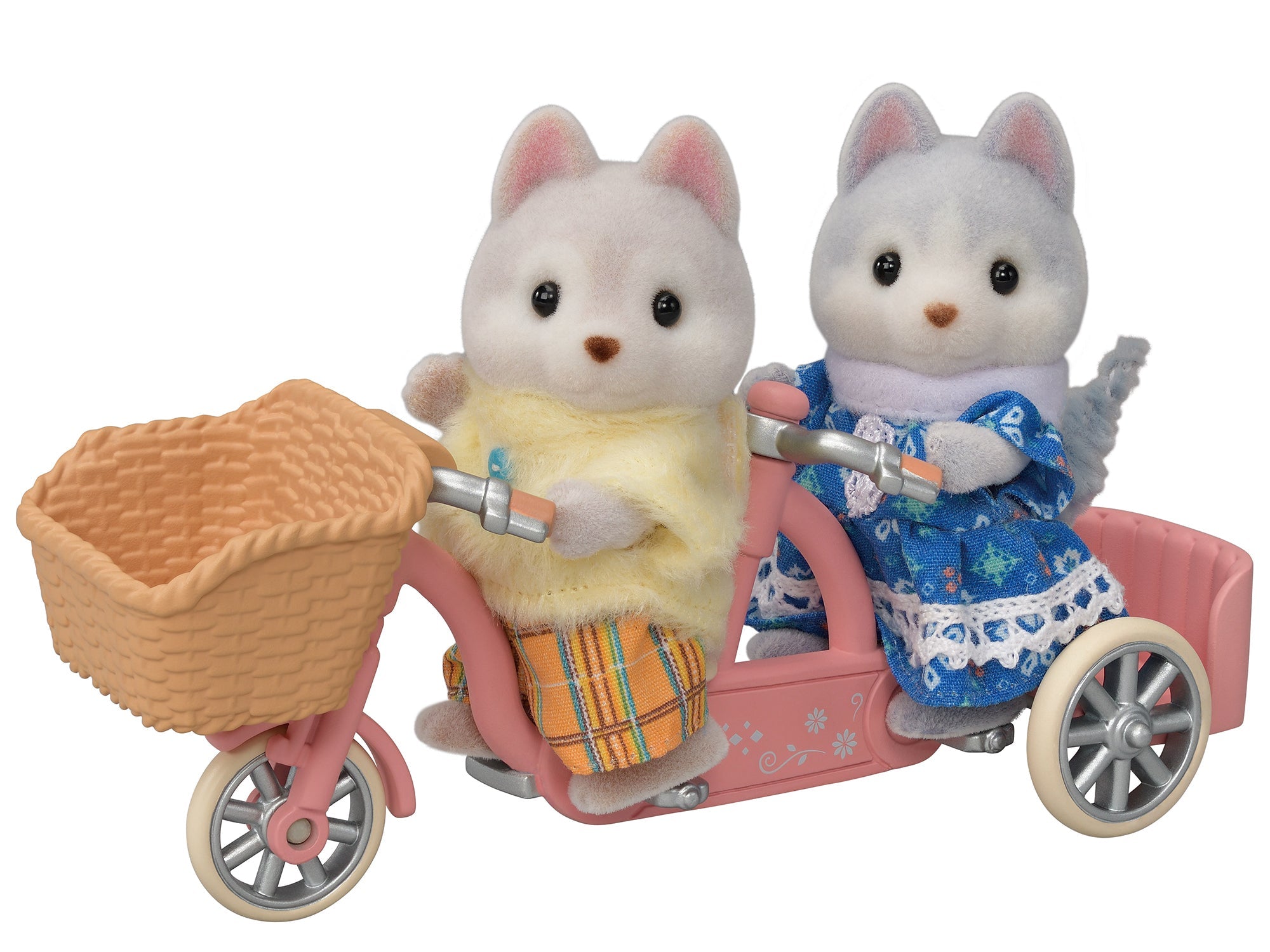 Sylvanian Families Tandem Cycling Set Husky Sister & Brother