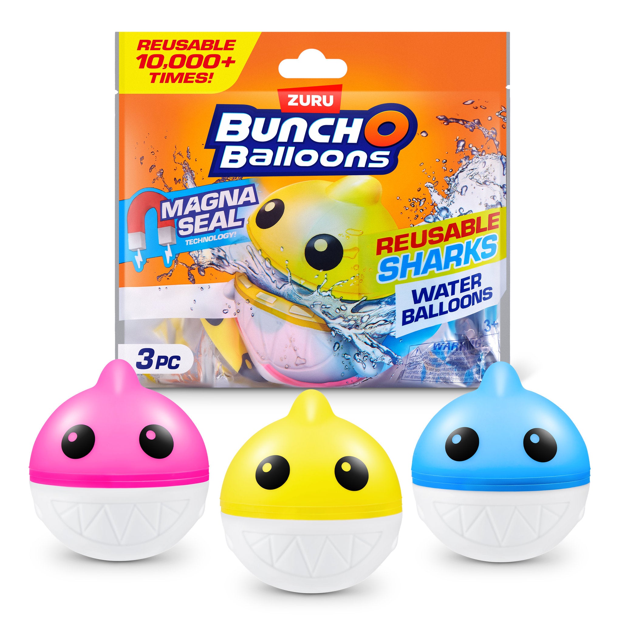 ZURU Bunch O Balloons Reusable Shark Water Balloons (3 pack)