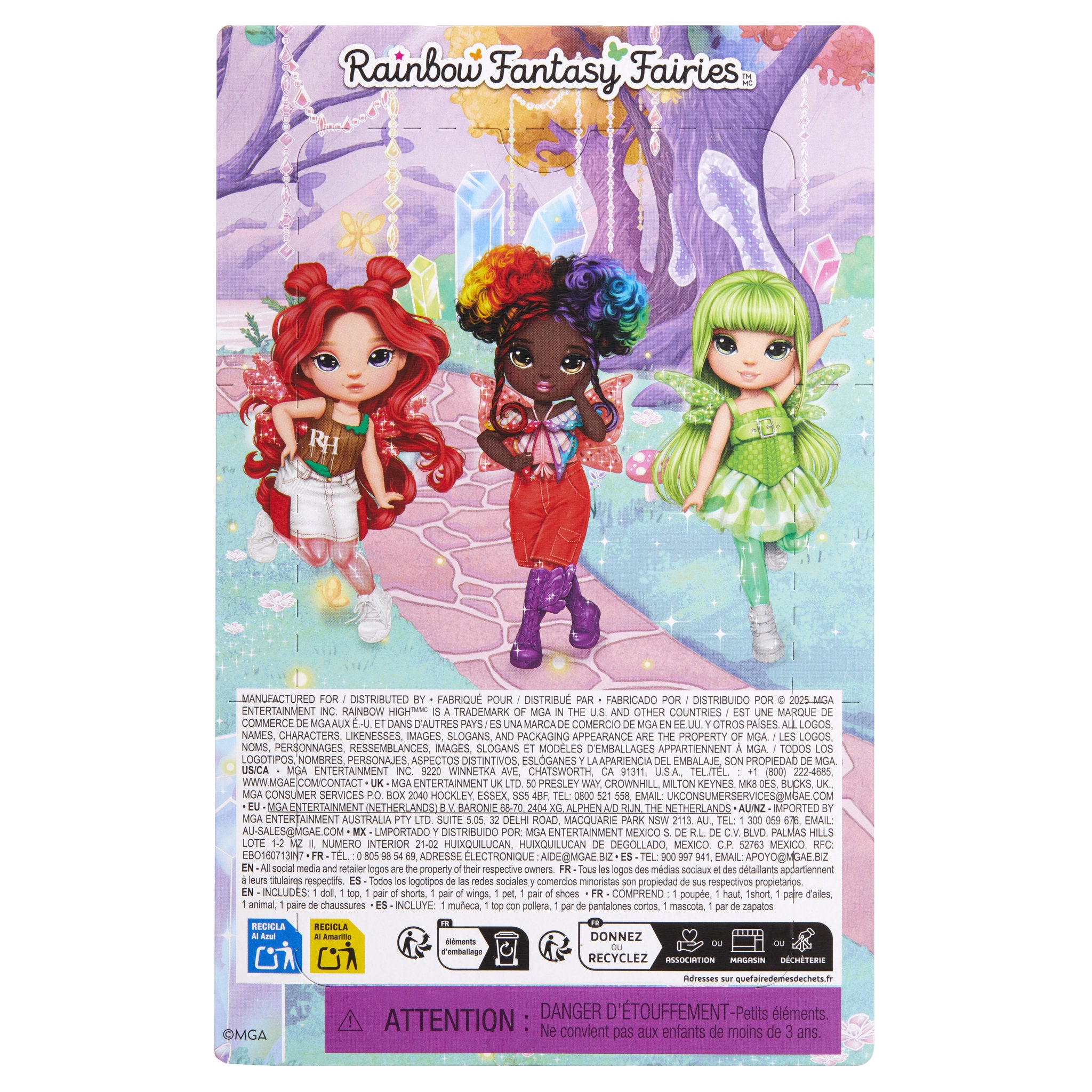 Rainbow High Littles Rainbow Fantasy Fairies Doll & Pet - Emerald - Toyworld NZ