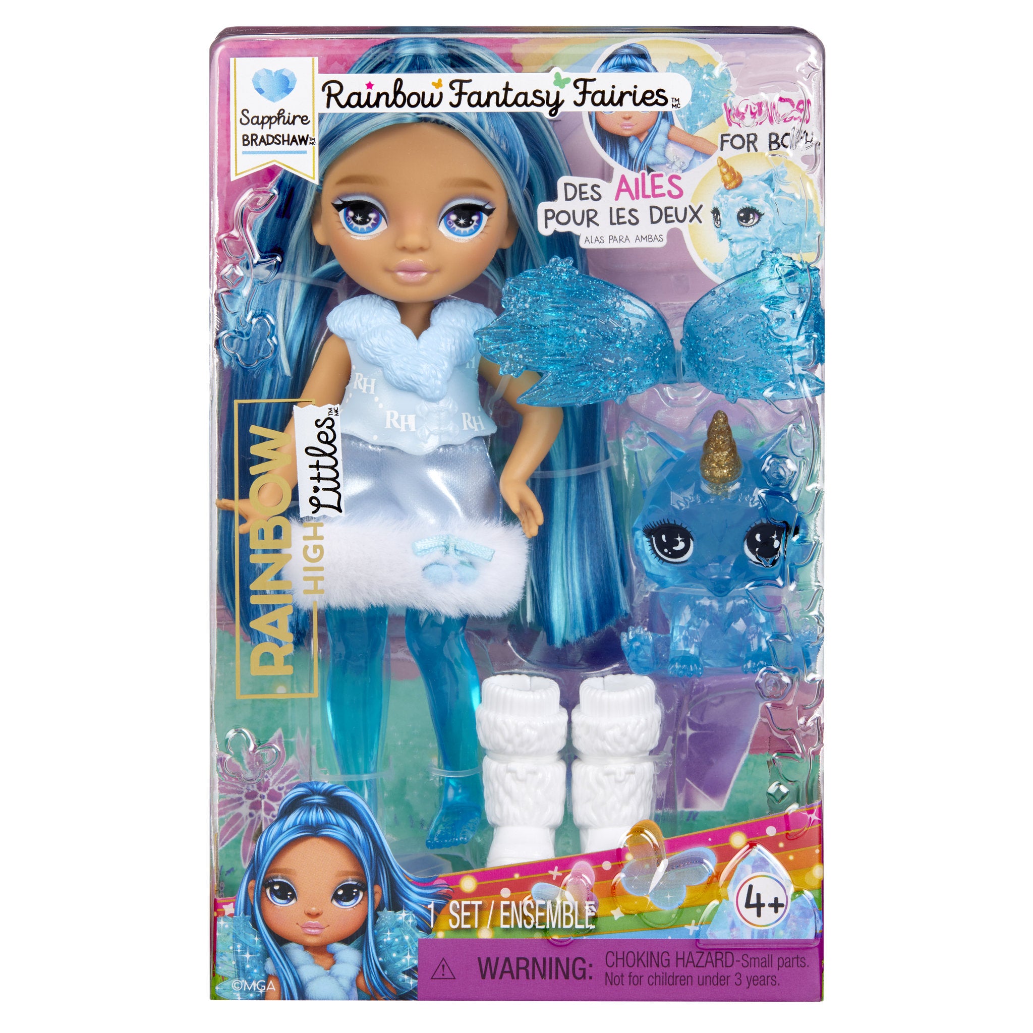 Rainbow High Littles Rainbow Fantasy Fairies Doll & Pet Sapphire
