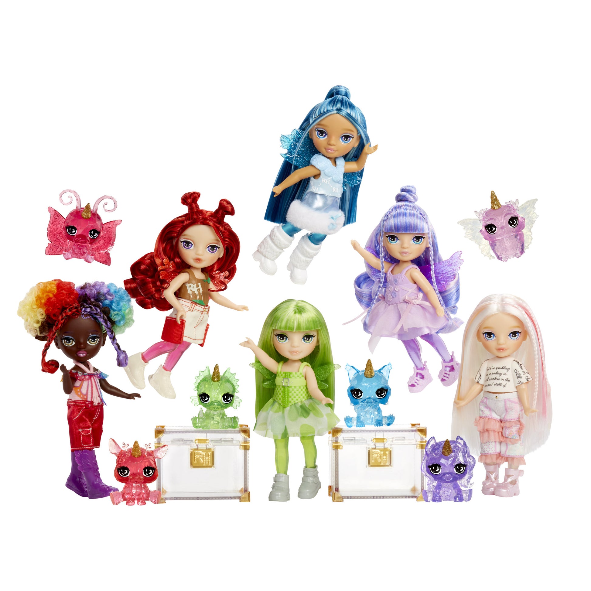 Rainbow High Littles Rainbow Fantasy Fairies Doll & Pet - Emerald - Toyworld NZ