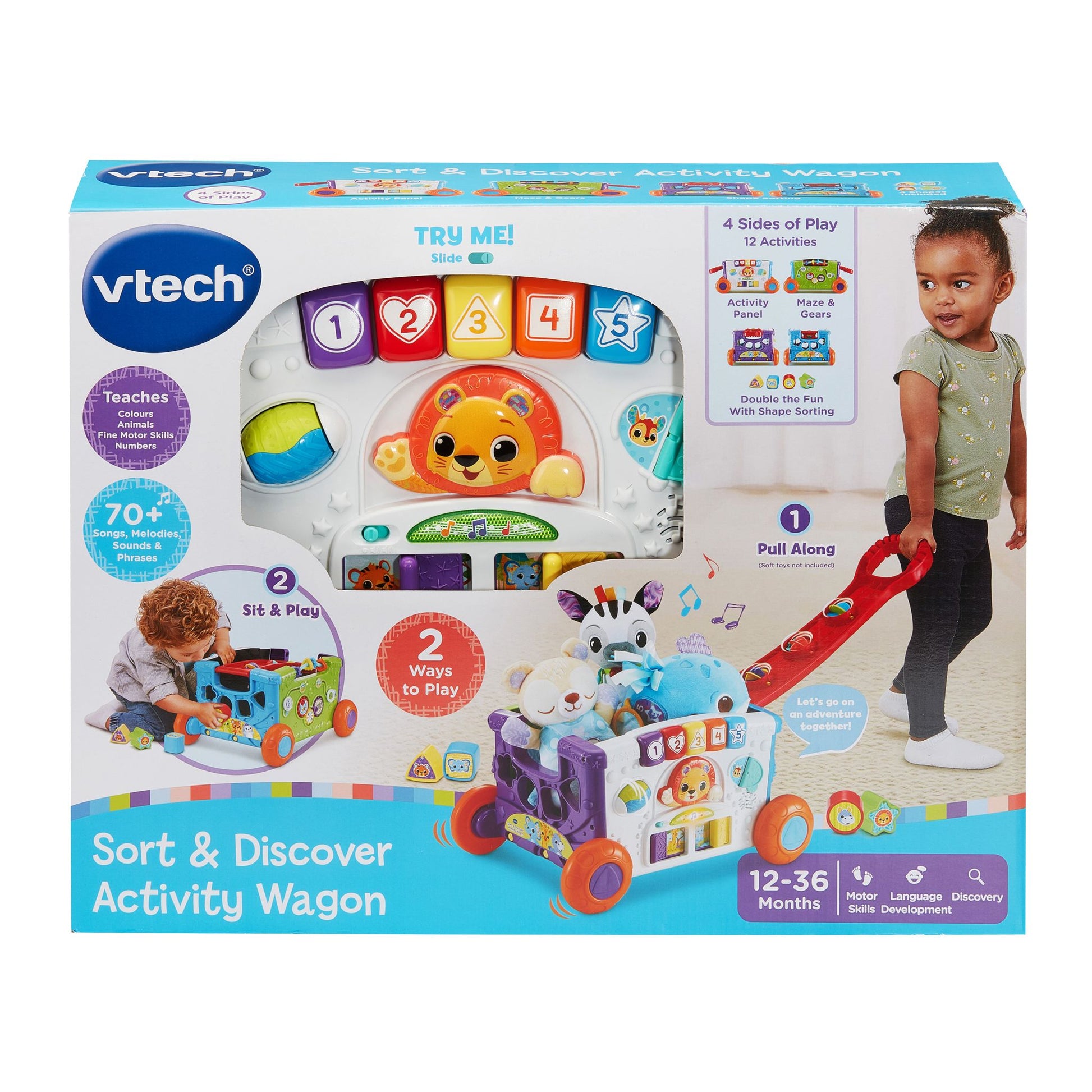 VTech Sort & Discover Activity Wagon Red - Toyworld NZ