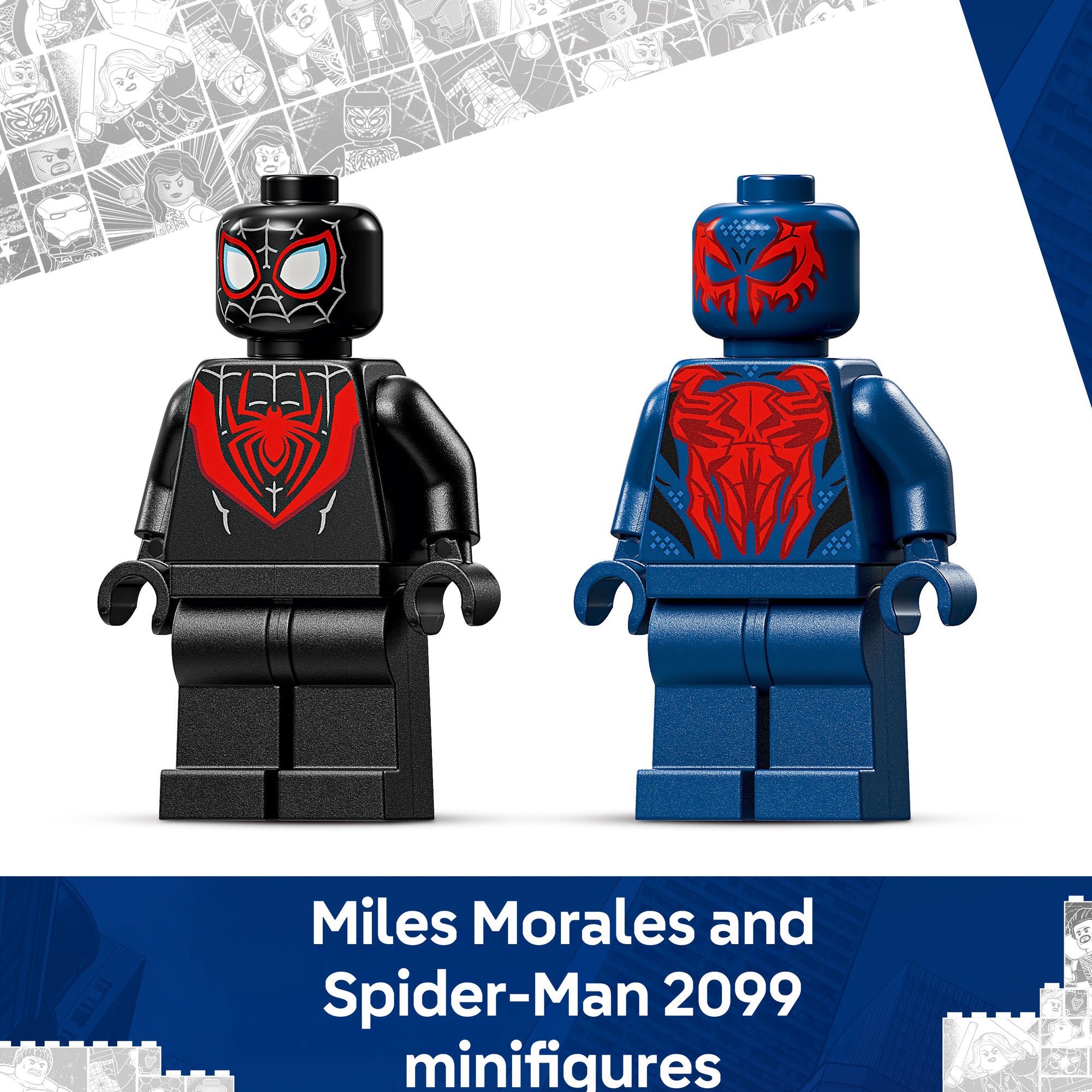 LEGO 76337 Marvel Super Heroes Miles Morales Mech Vs Spider Man 2099 lego-76337-marvel-super-heroes-miles-morales-mech-vs-spider-man-2099
