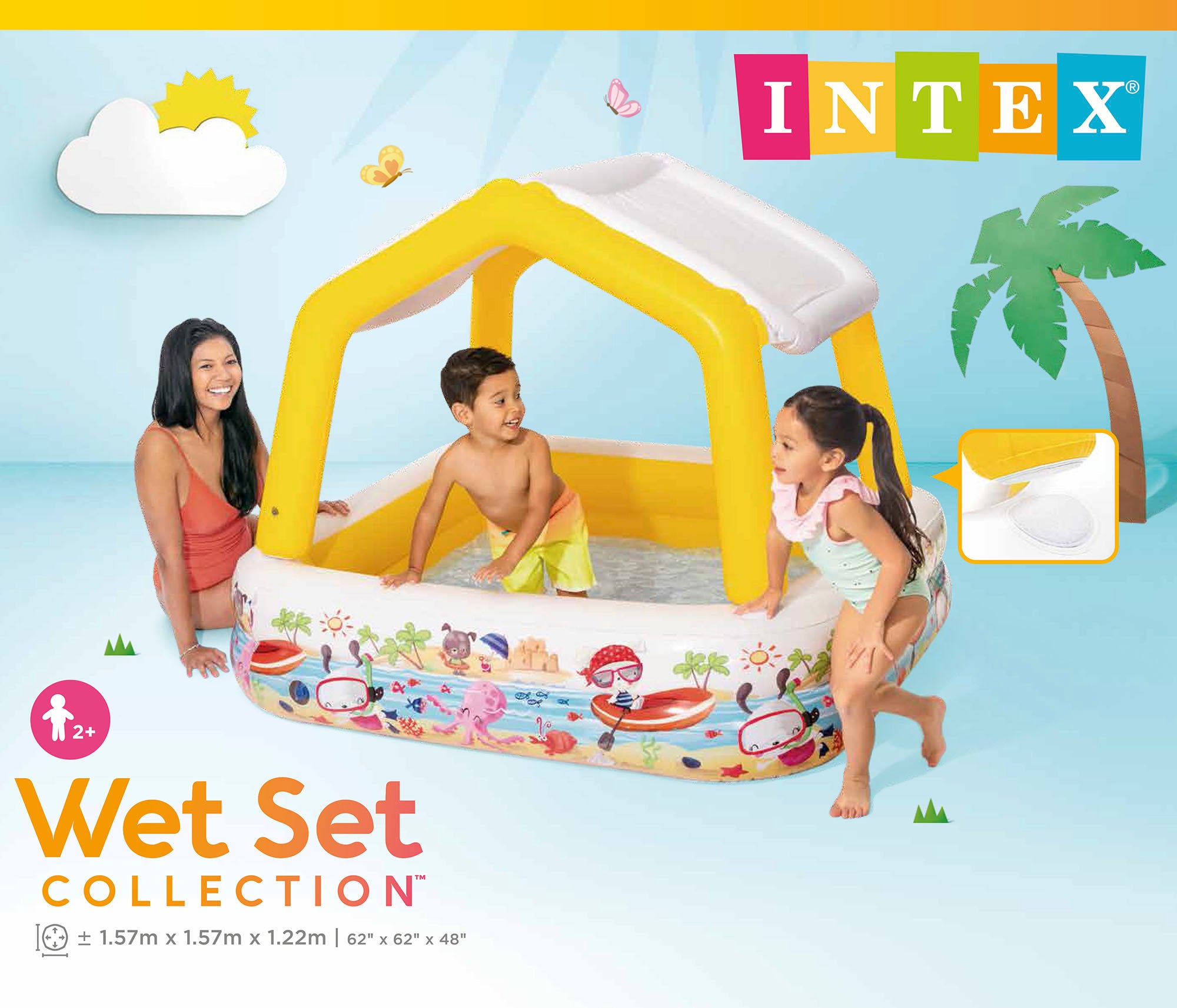 Intex Sun Shade Pool 157cm X 157cm X 122cm