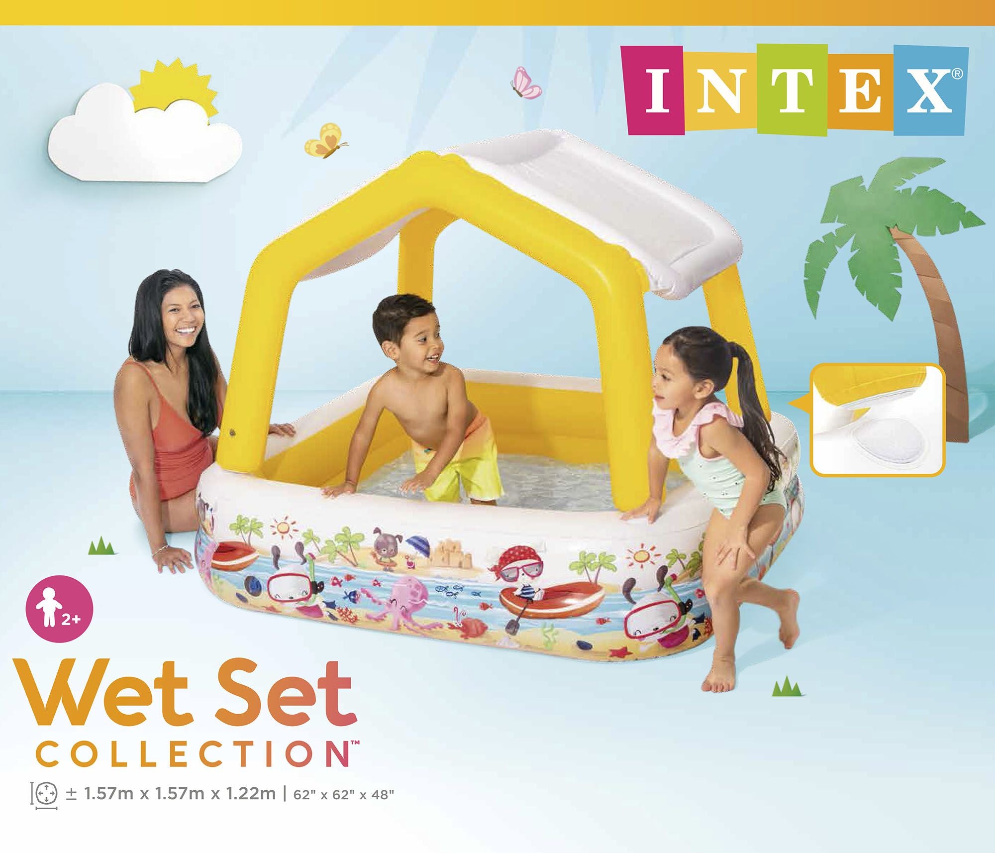 Intex Sun Shade Pool 157cm X 157cm X 122cm