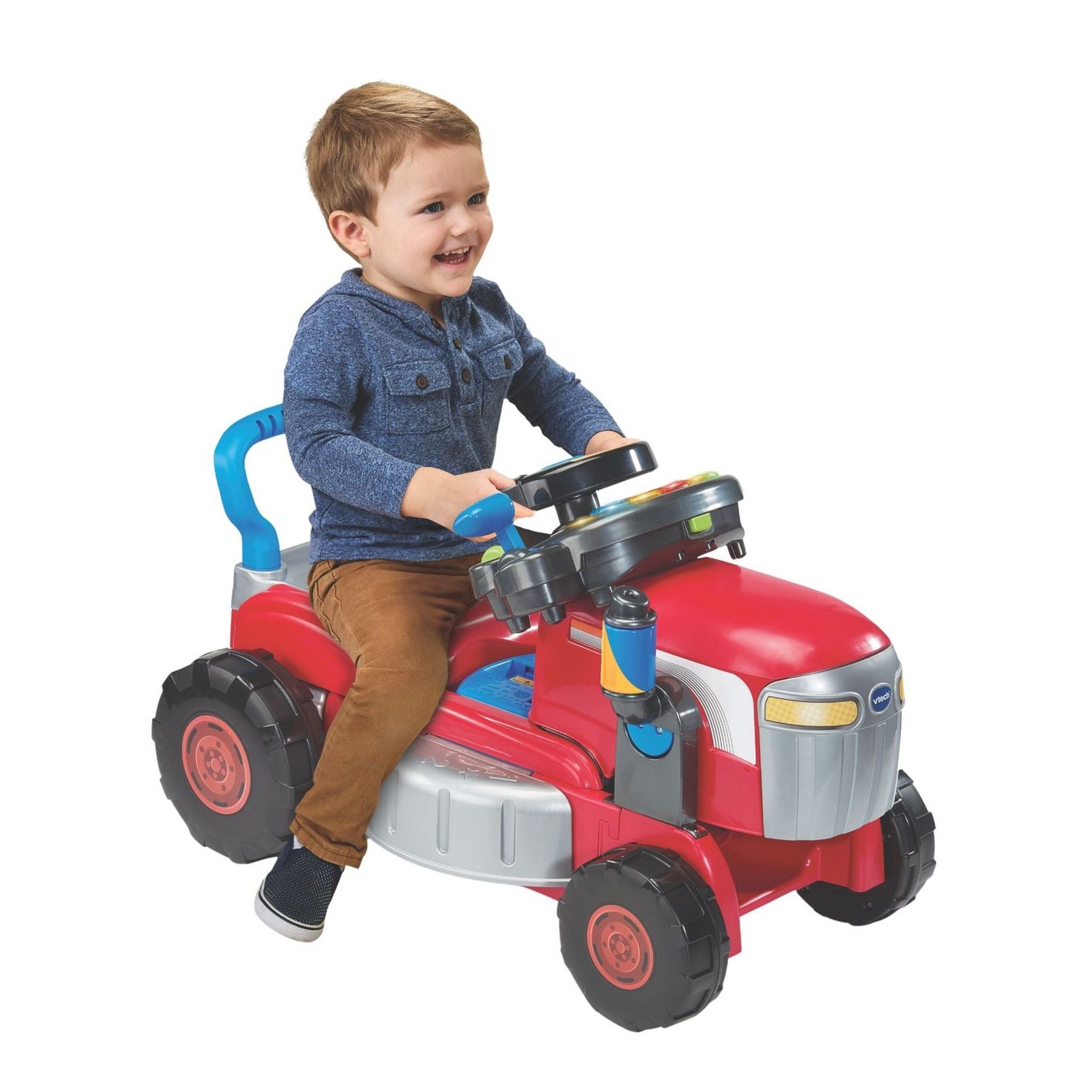 VTech 3-in-1 Mow & Grow Tractor - Red - Toyworld NZ