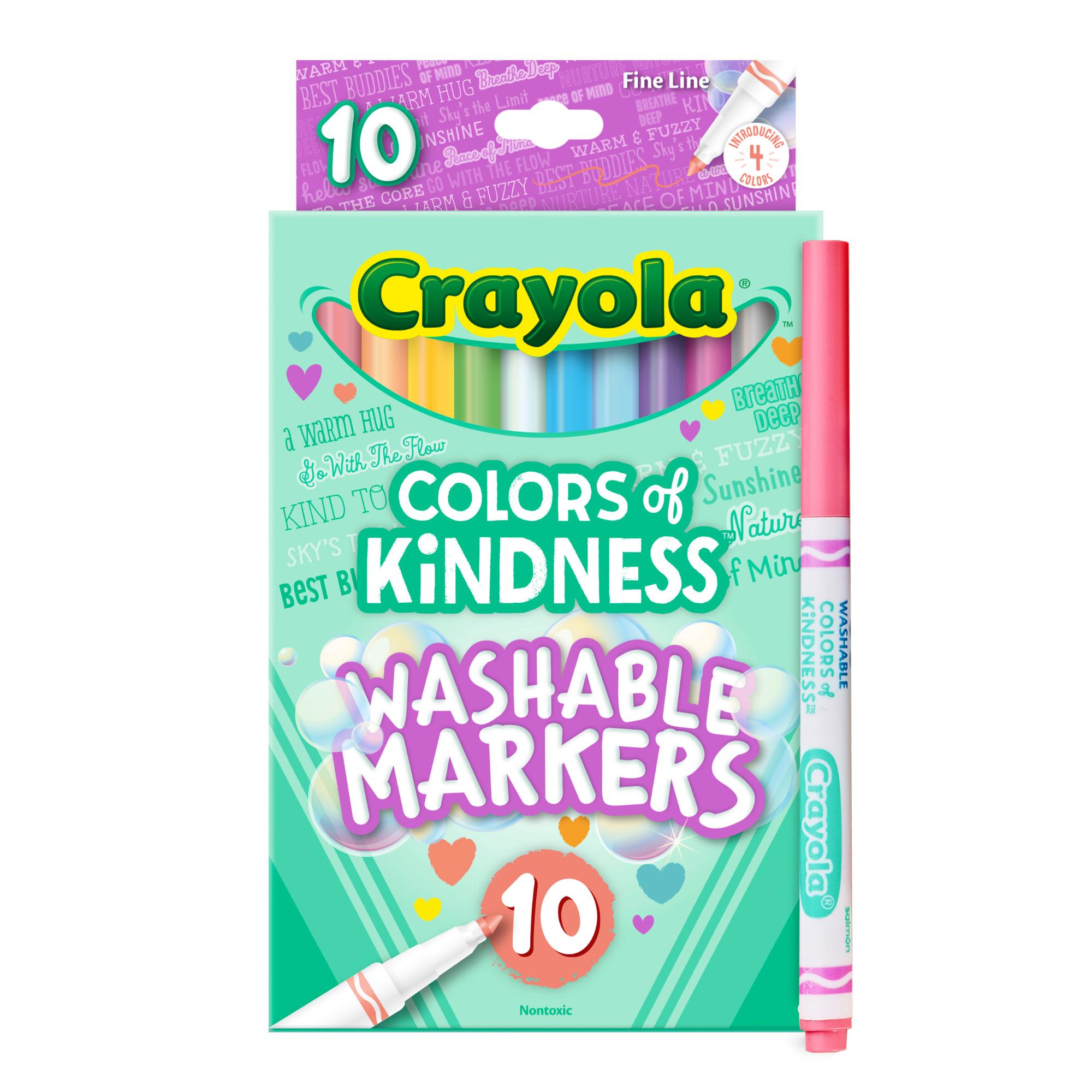 Crayola Colours Of Kindness Fineline Washable Markers 10 Pack - Toyworld NZ