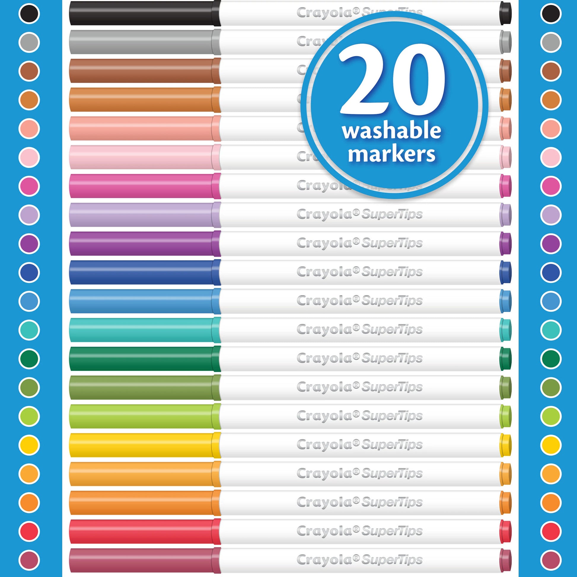 Crayola Super Tip Markers 20 Pack - Toyworld NZ