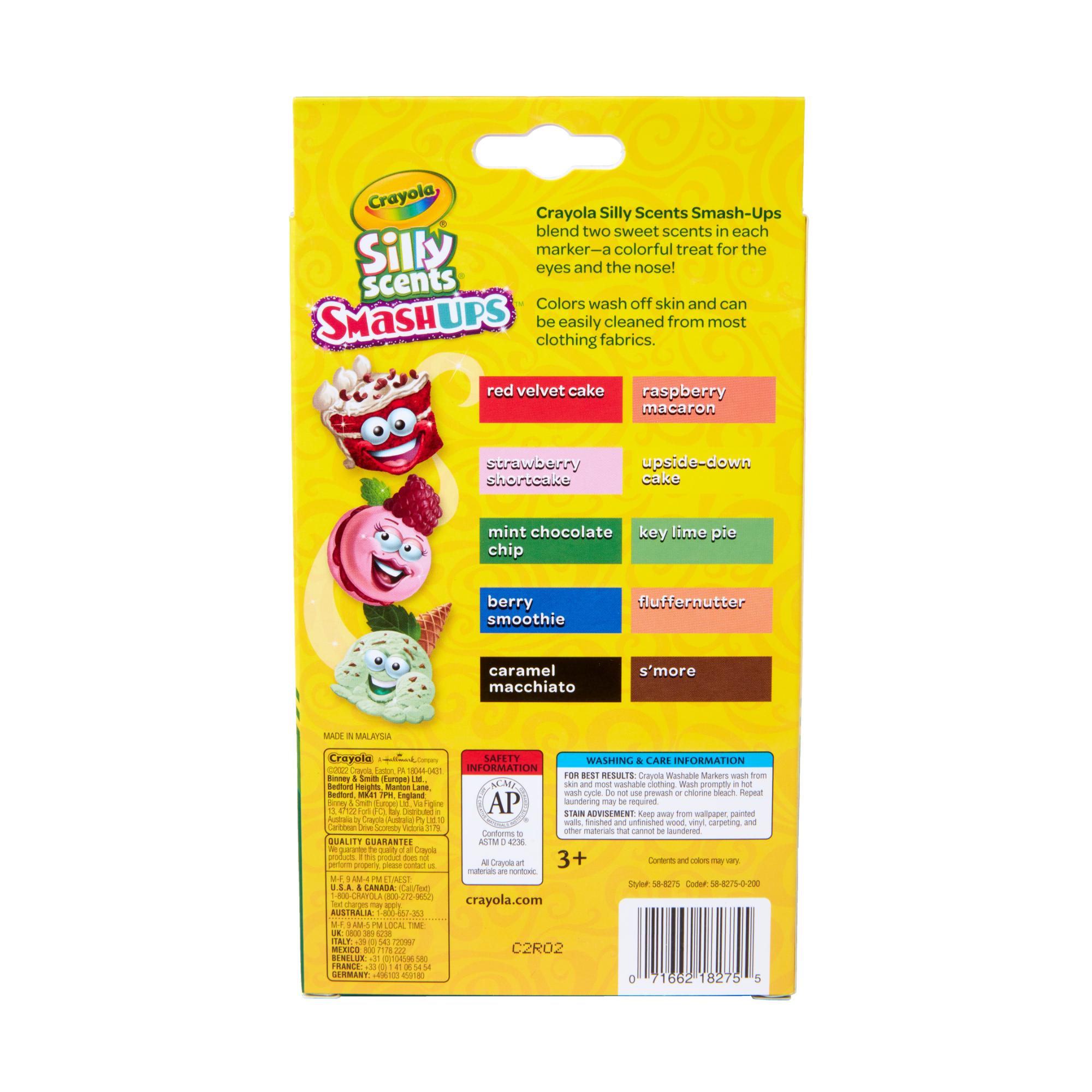 Crayola Silly Scents Smash Ups Slim Markers 10 Pack