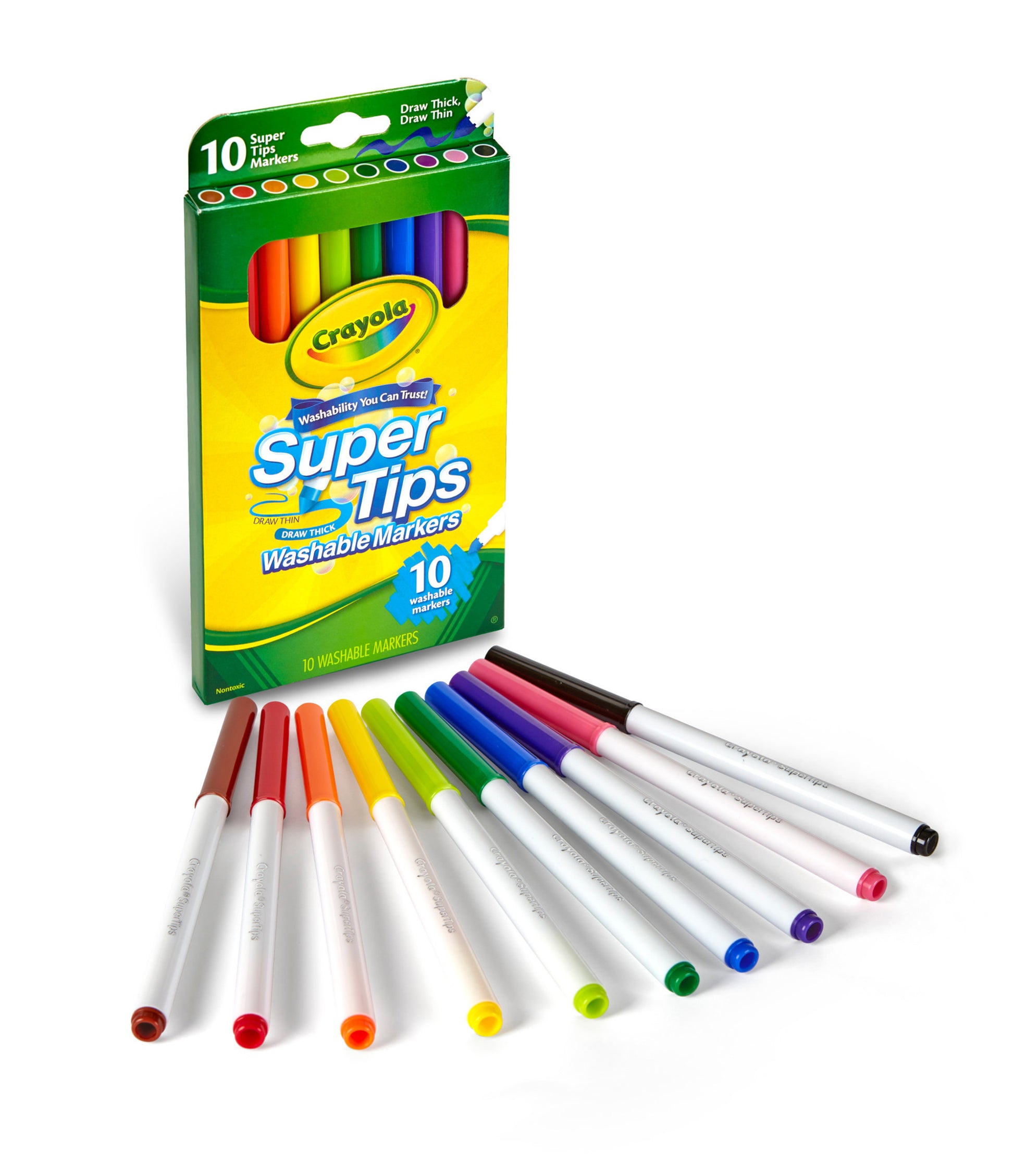 Crayola Washable Super Tip Markers 10 Pack - Toyworld NZ