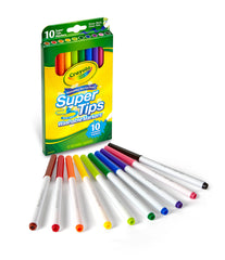 CRAYOLA WASHABLE SUPER TIP MARKERS 10 PACK