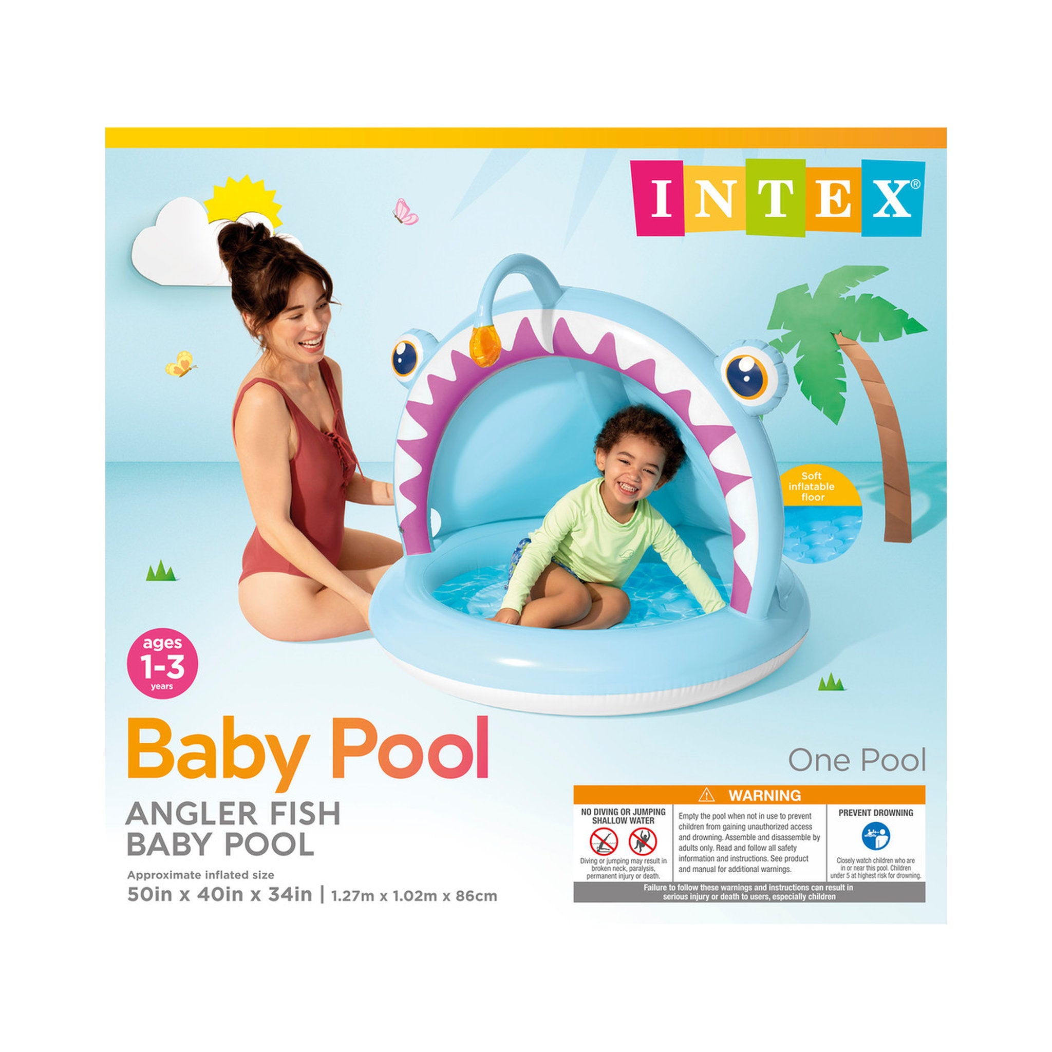 Intex Angler Fish Inflatable Baby Pool – Toyworld NZ