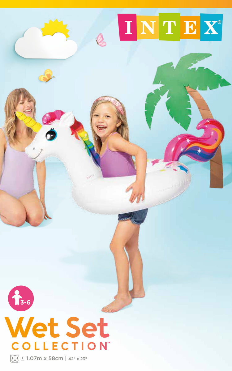 Intex Big Animal Rings Assorted Unicorn, Llama, Dinosaur – Toyworld NZ