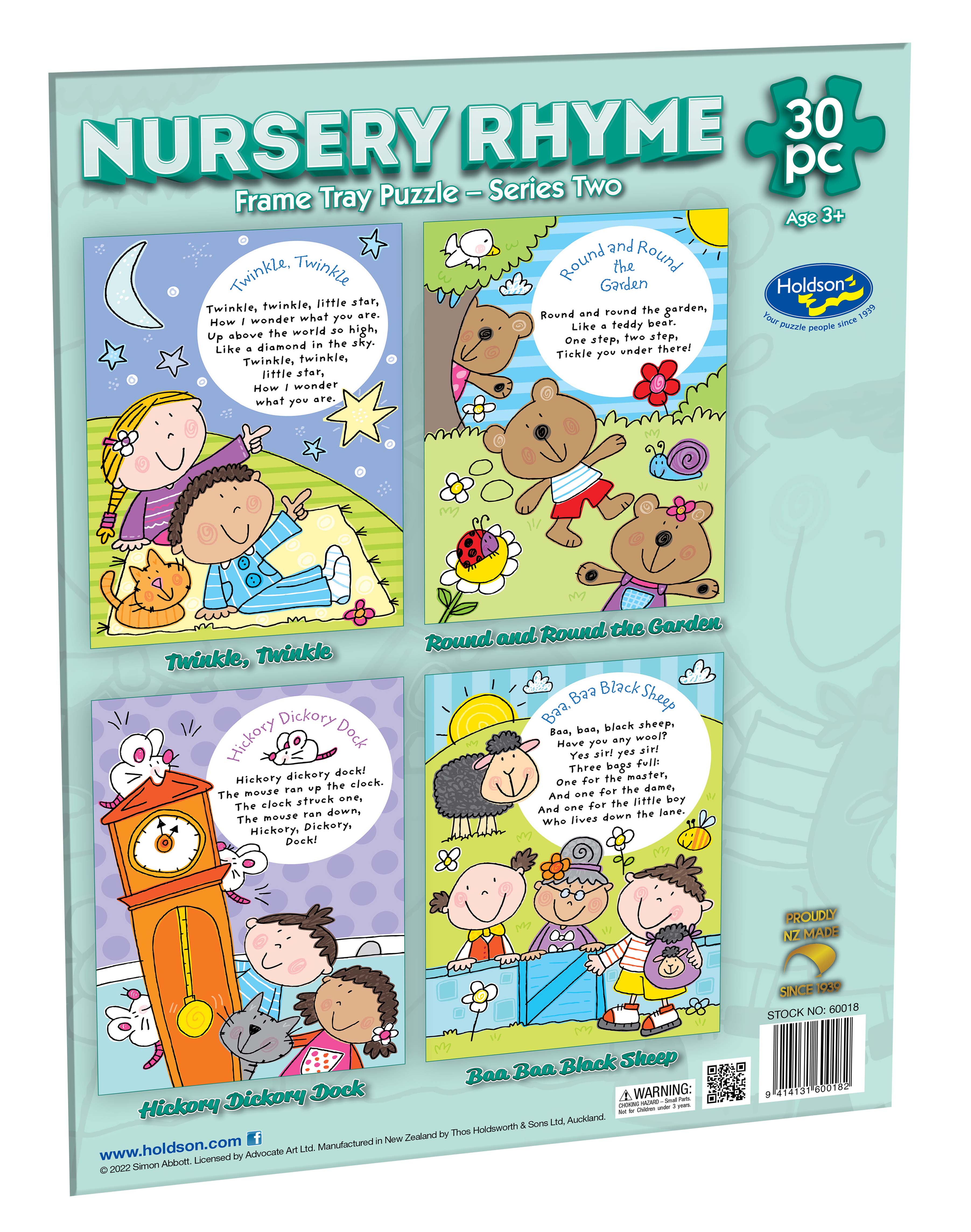 Nursery Rhyme 30 Piece Frame Tray Puzzle Series 2 Assorted Styles