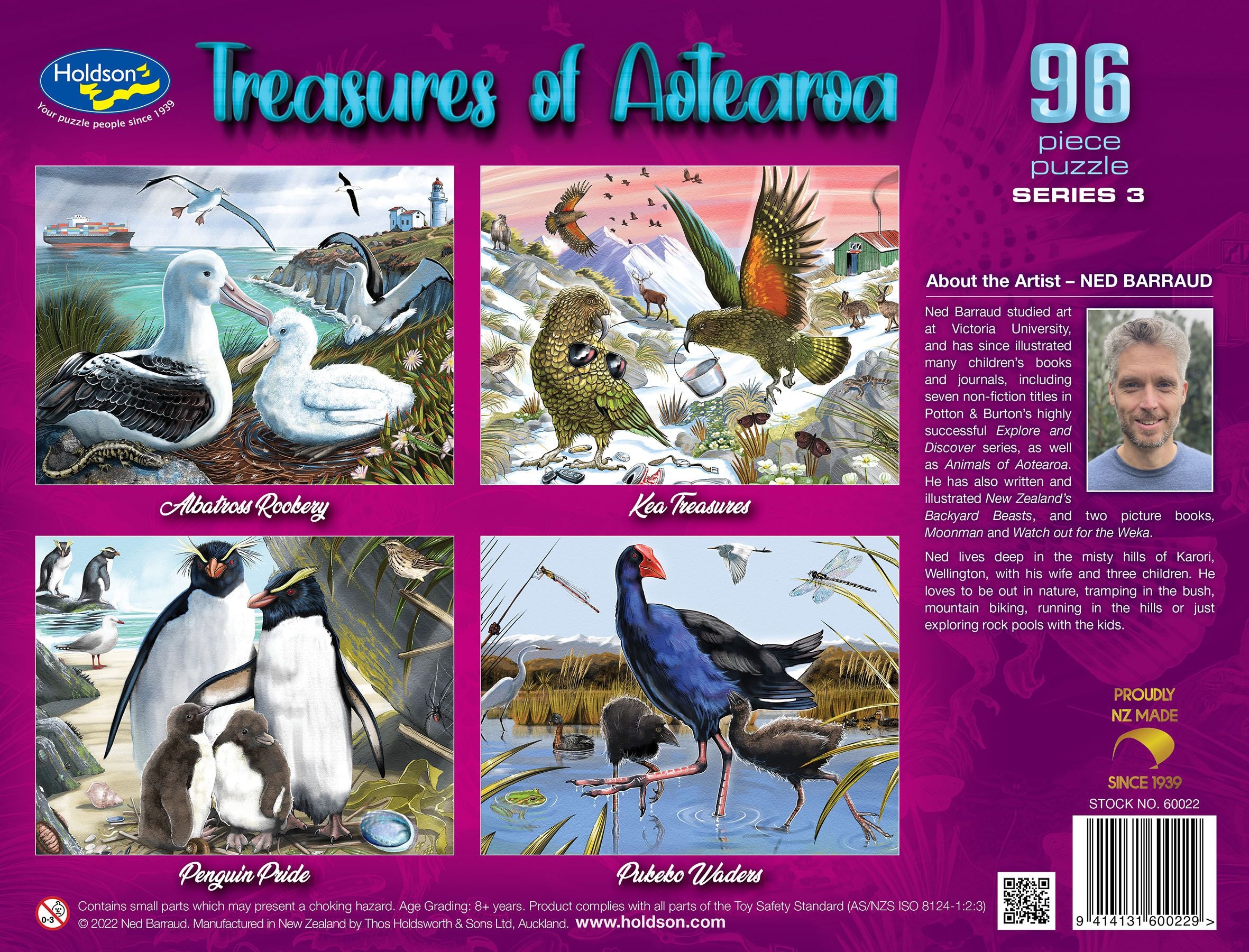 Holdson Treasures Of Aotearoa Series 3 96 Piece Frame Tray Puzzle Assorted Styles - Toyworld NZ