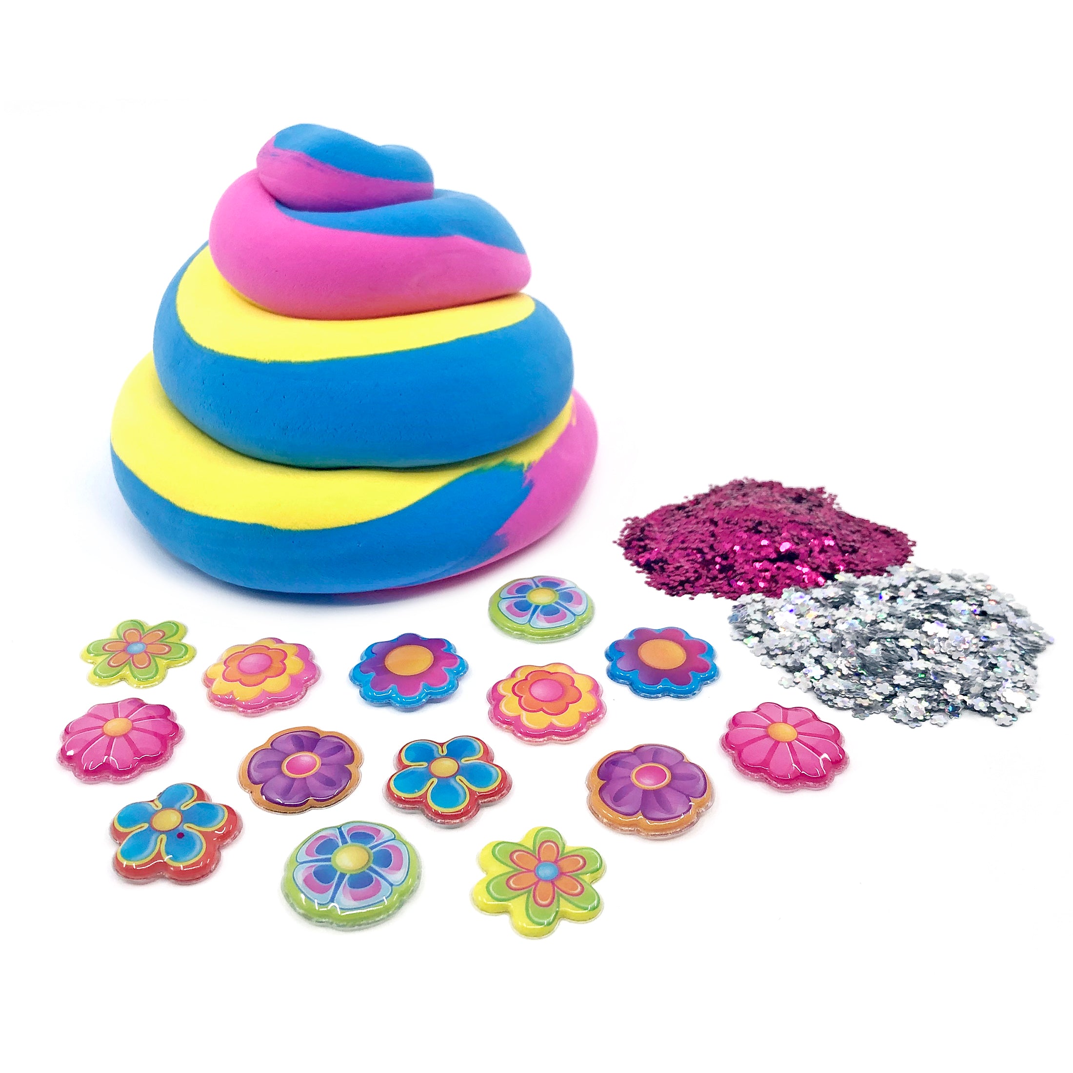 Cra-Z-Slimy Fun Dome Topper Jar - Flower Power Tie Dye Fluffy
