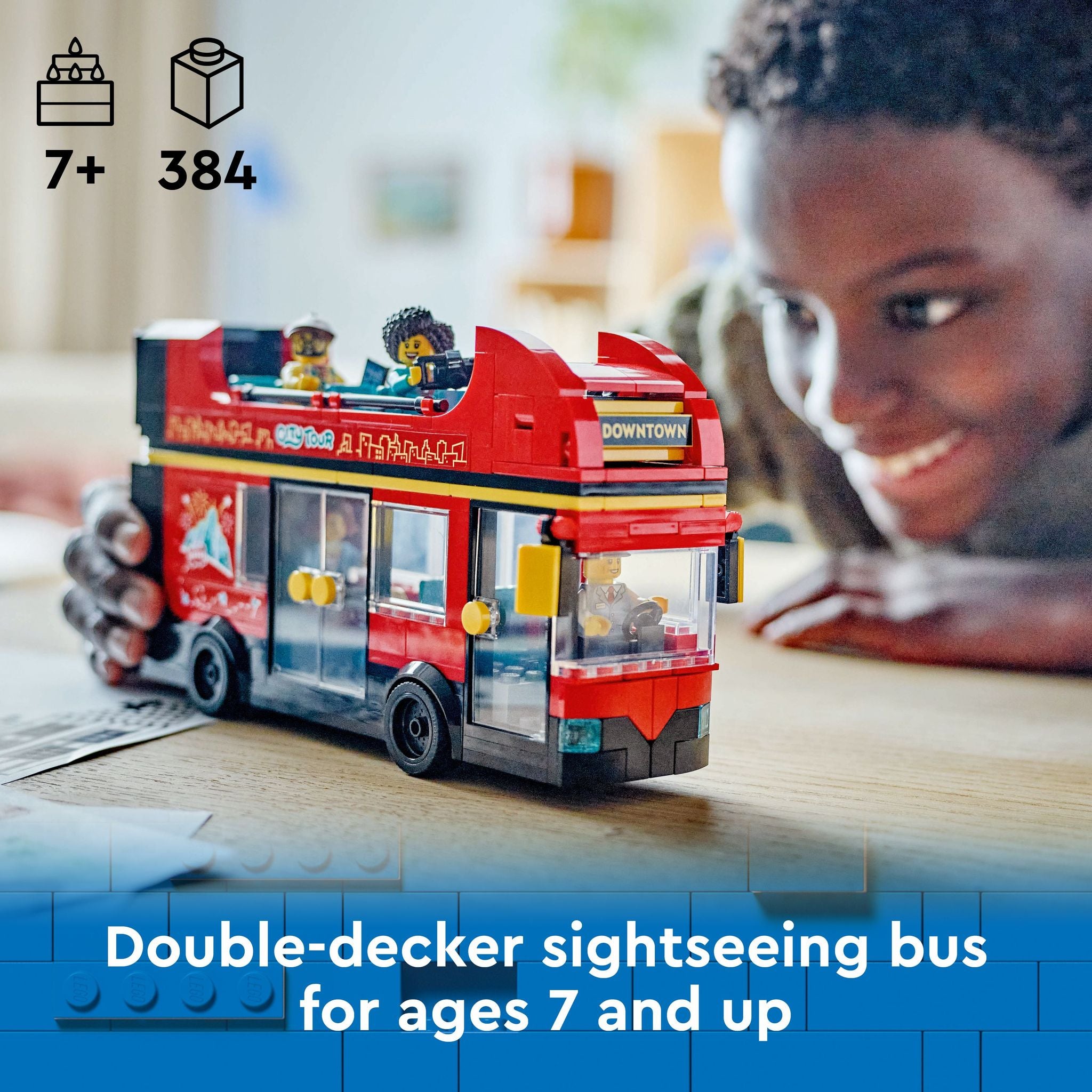 LEGO 60407 City Red Double-Decker Sightseeing Bus