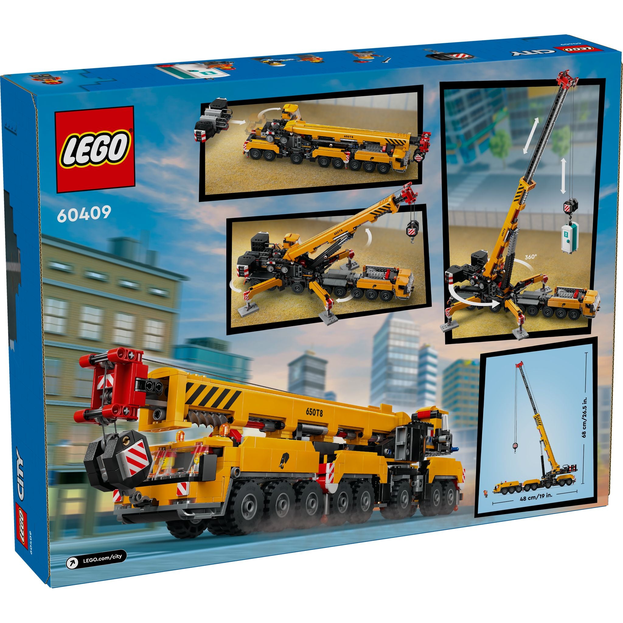 LEGO 60409 City Yellow Mobile Construction Crane – Toyworld NZ
