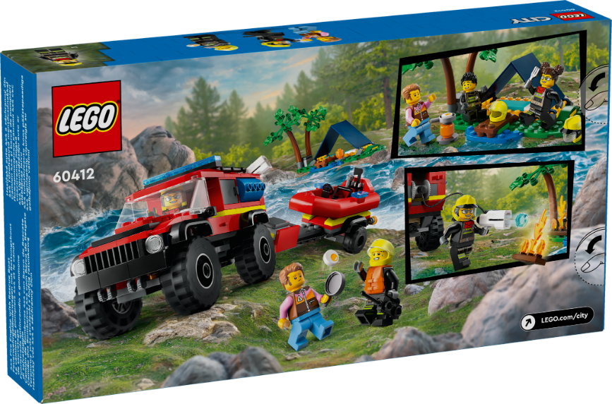 LEGO 60412 City 4X4 Fire Truck With Rescue Boat
